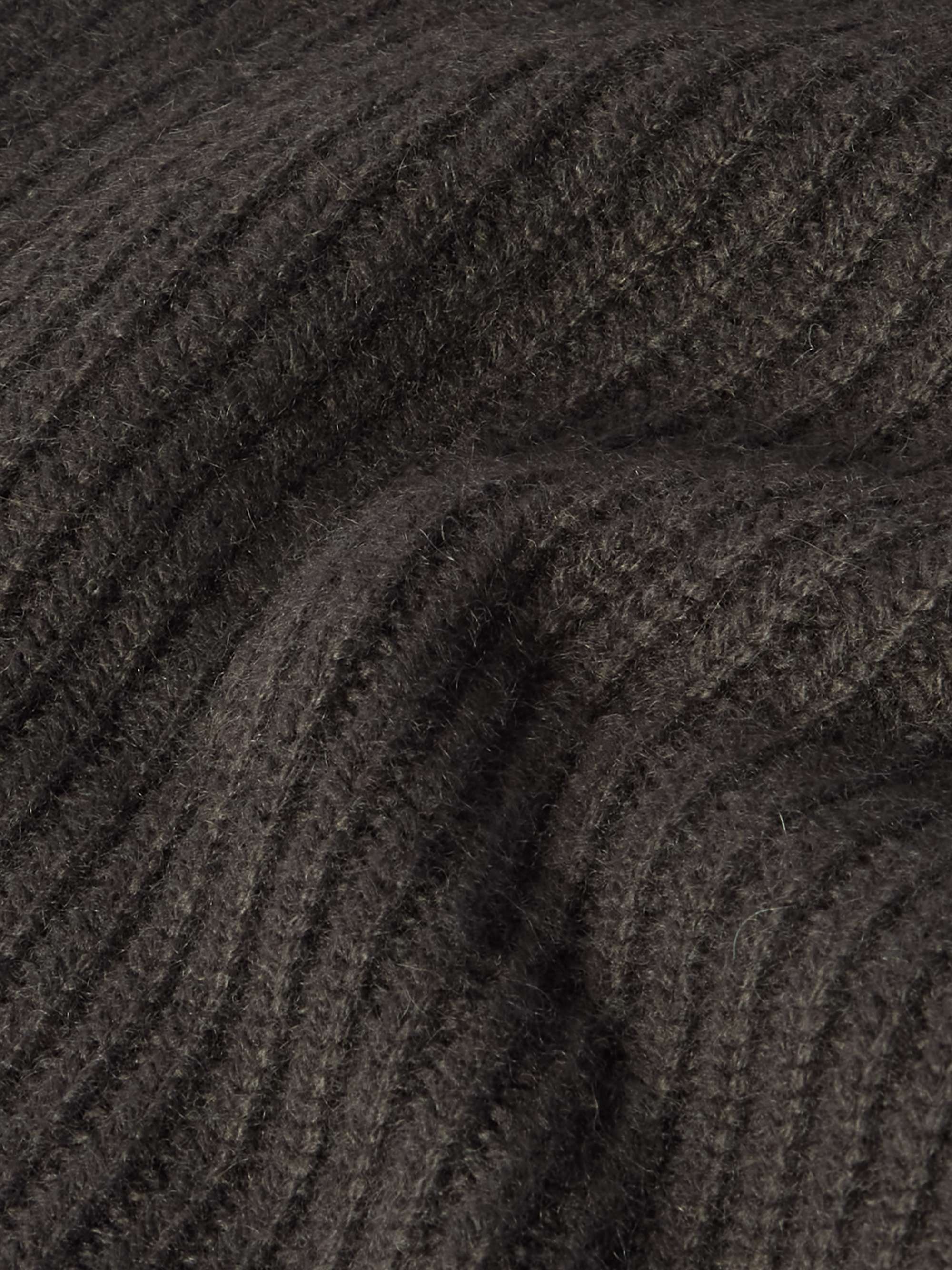 ANDERSON & SHEPPARD Ribbed Mélange Cashmere Beanie