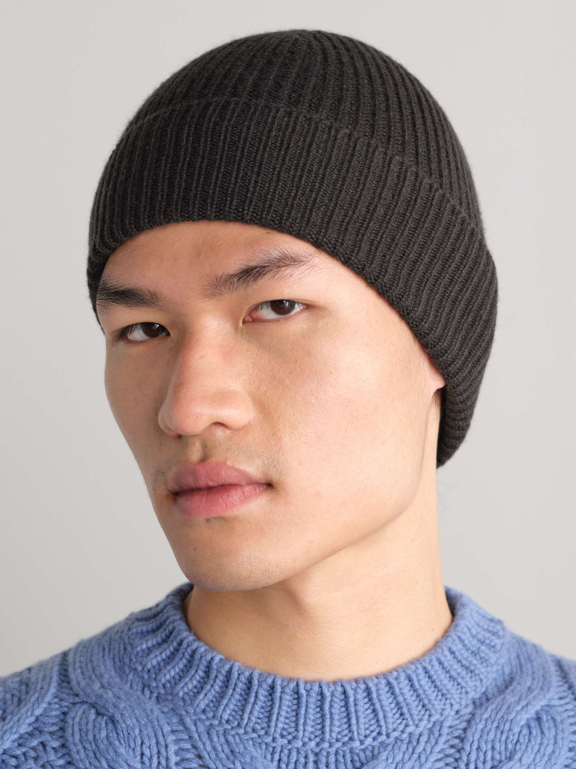 ANDERSON & SHEPPARD Ribbed Mélange Cashmere Beanie