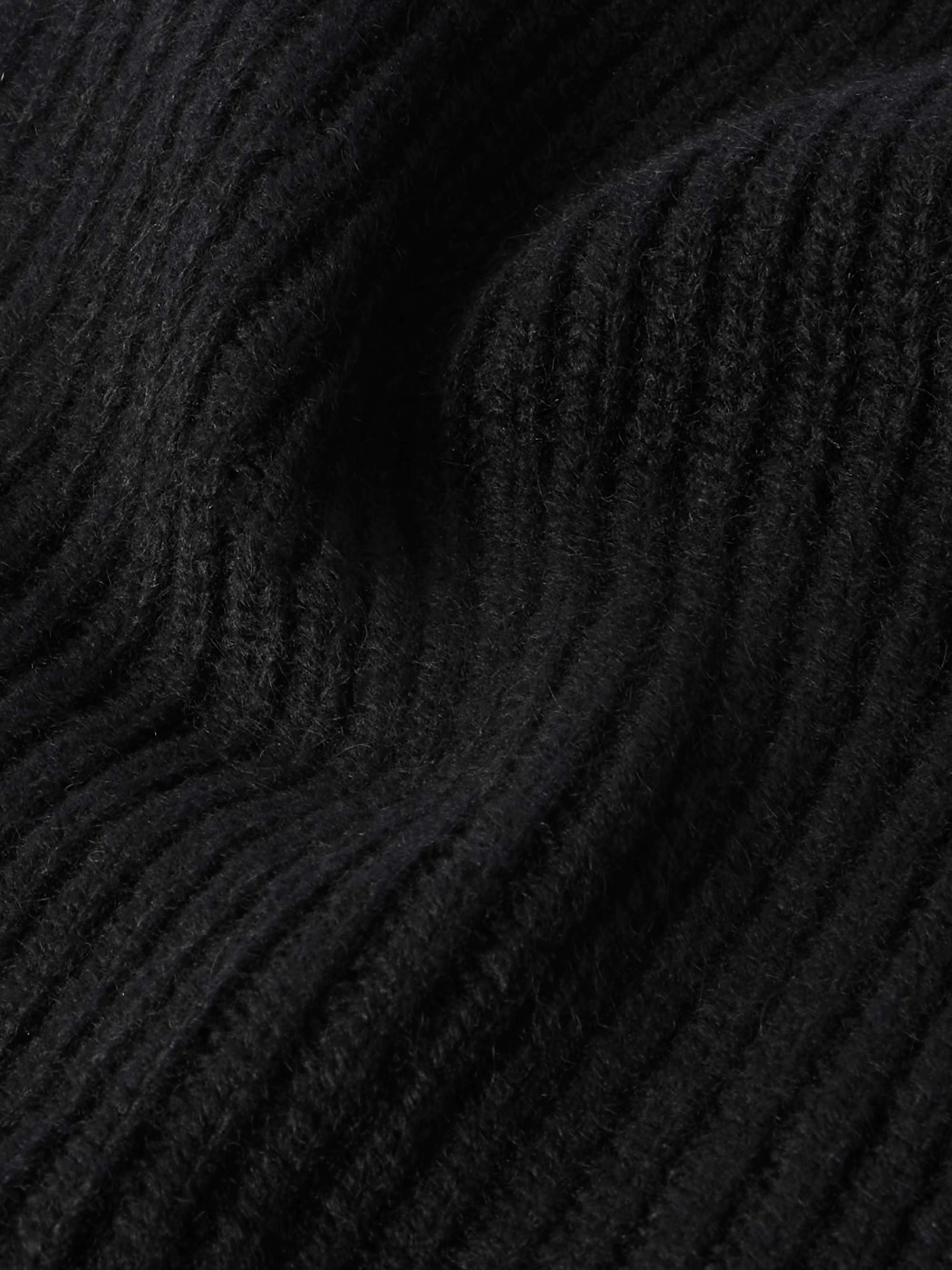 ANDERSON & SHEPPARD Ribbed Mélange Cashmere Beanie