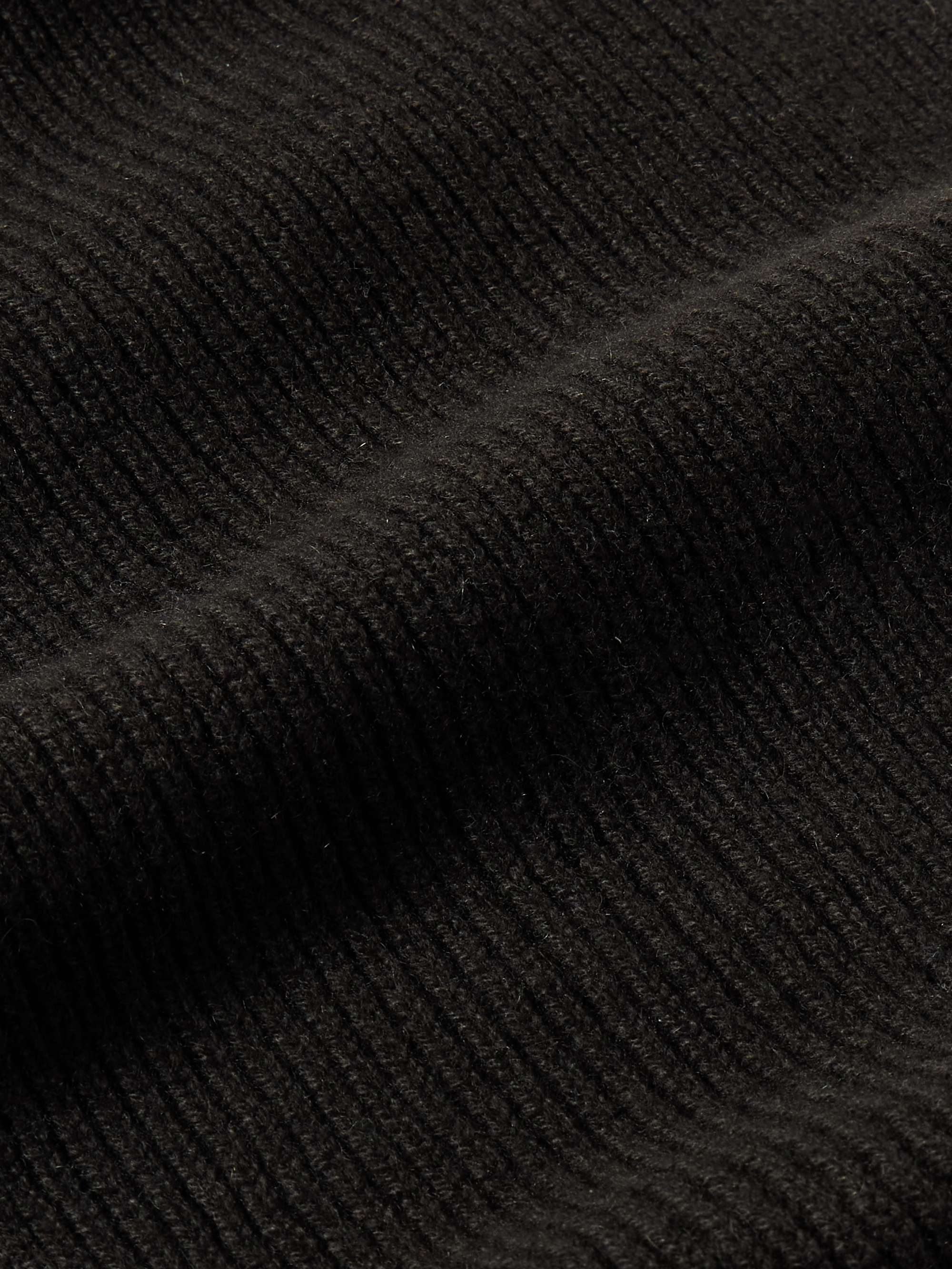 ANDERSON & SHEPPARD Ribbed Cashmere Scarf