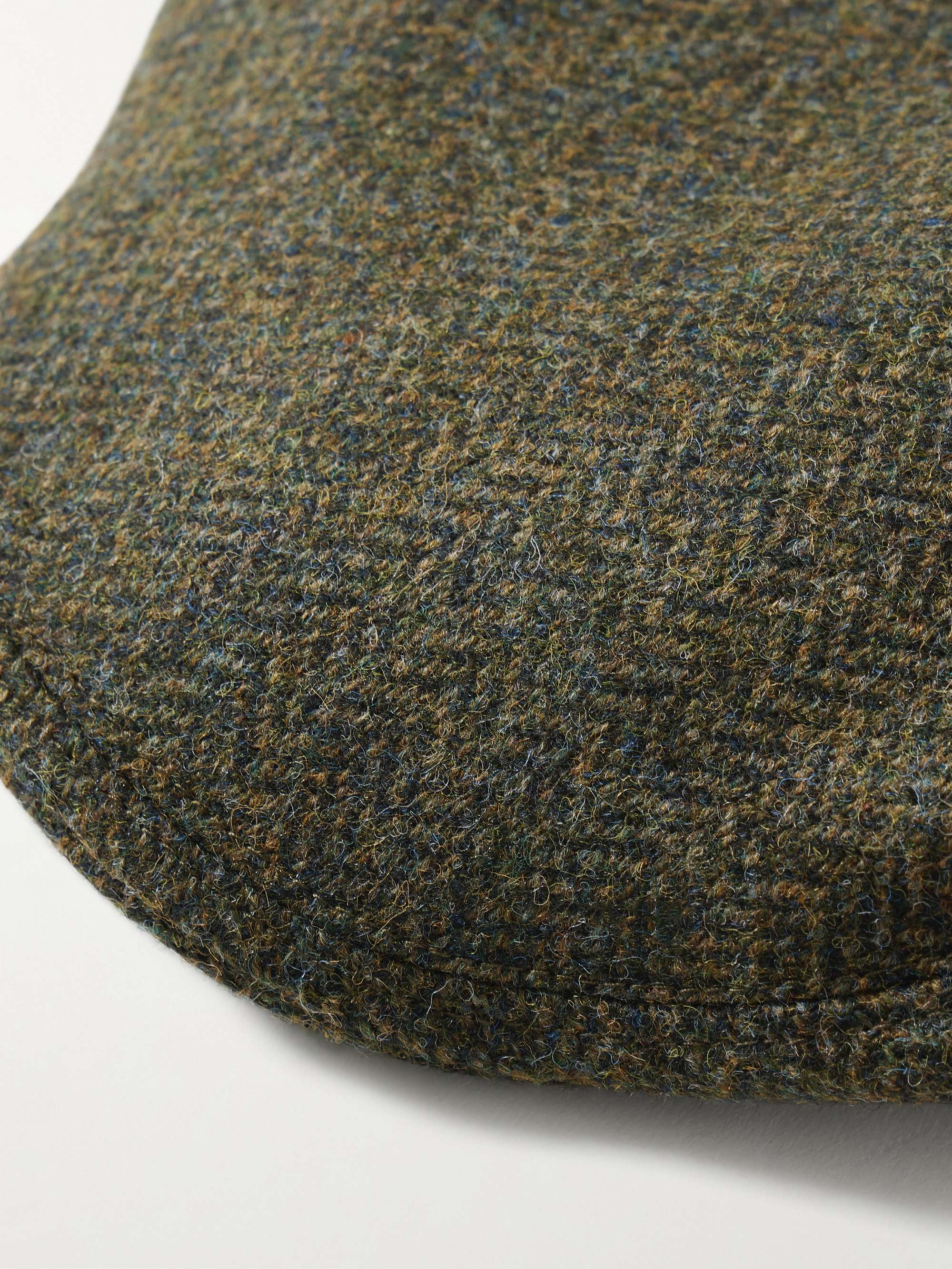 ANDERSON & SHEPPARD Herringbone Wool-Tweed Flat Cap