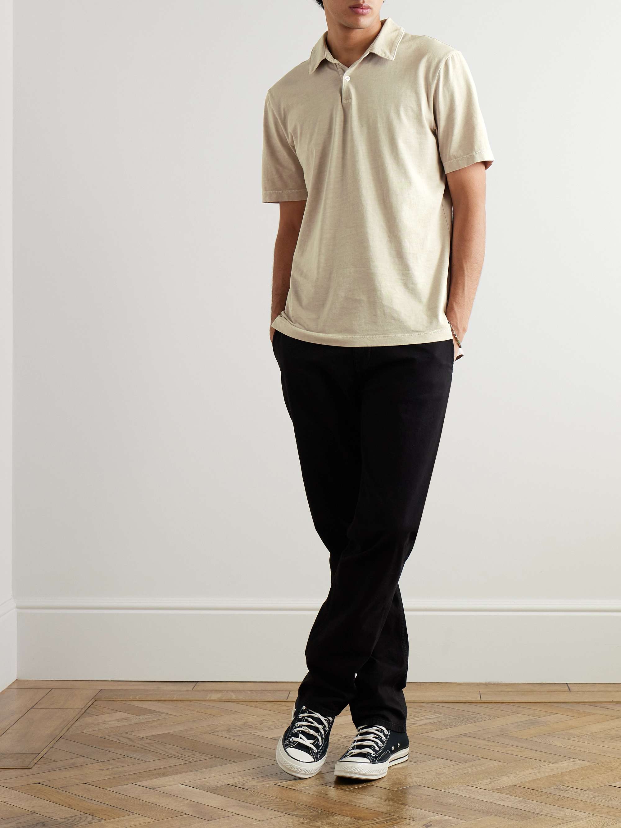 JAMES PERSE Supima Cotton-Jersey Polo Shirt