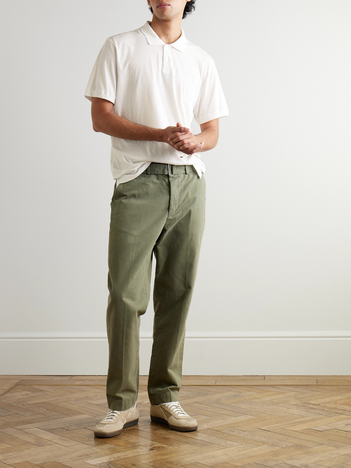 JAMES PERSE LUXE LOTUS COTTON-JERSEY POLO SHIRT