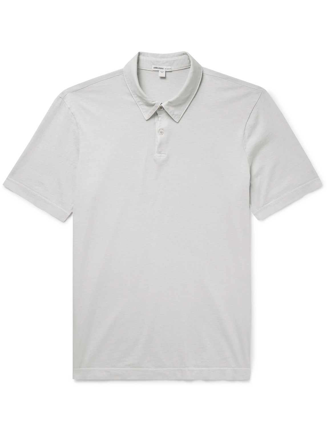 James Perse Slim-fit Cotton-jersey Polo Shirt In Gray