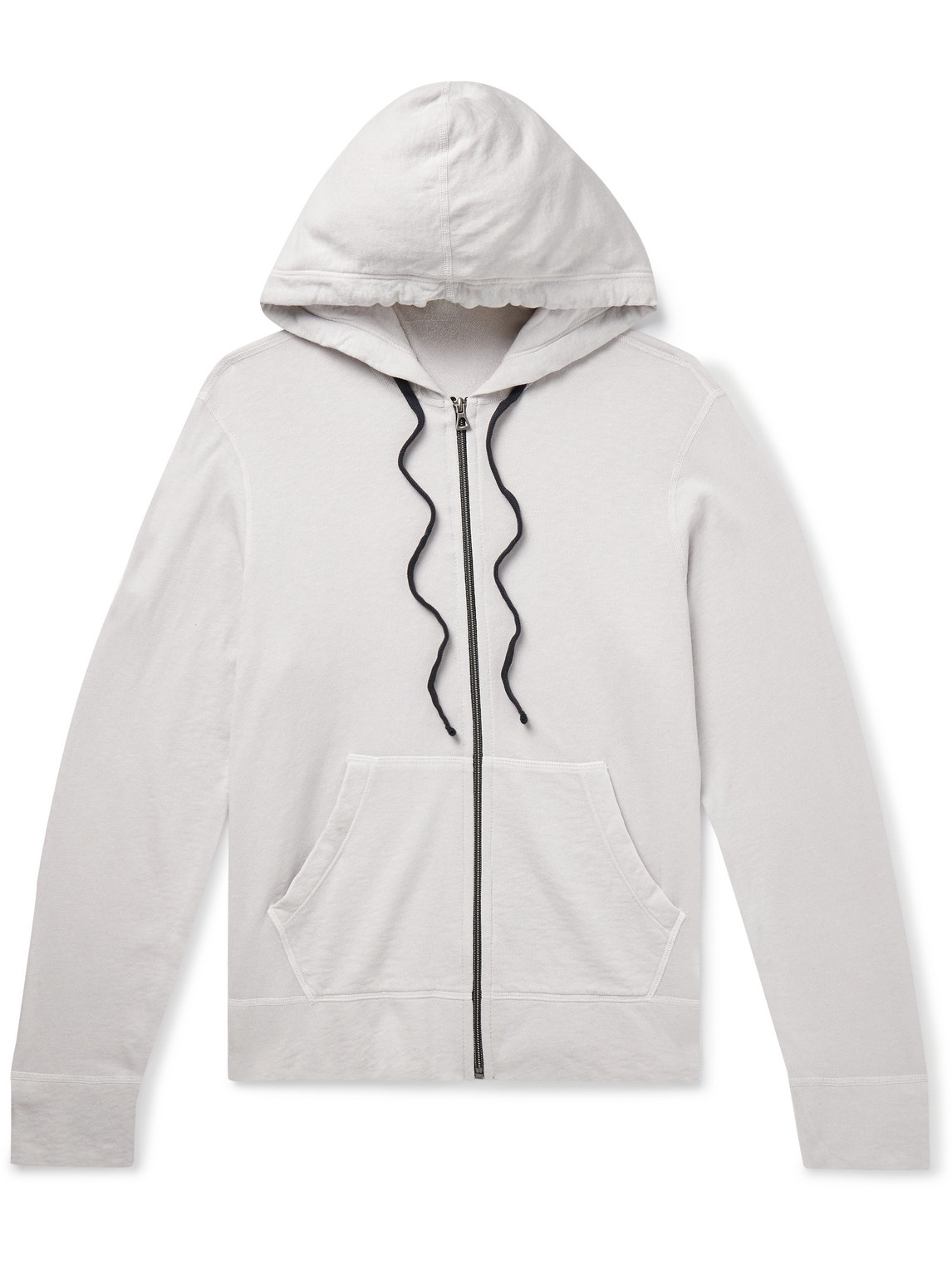 James Perse Cotton-jersey Zip-up Hoodie In Gray