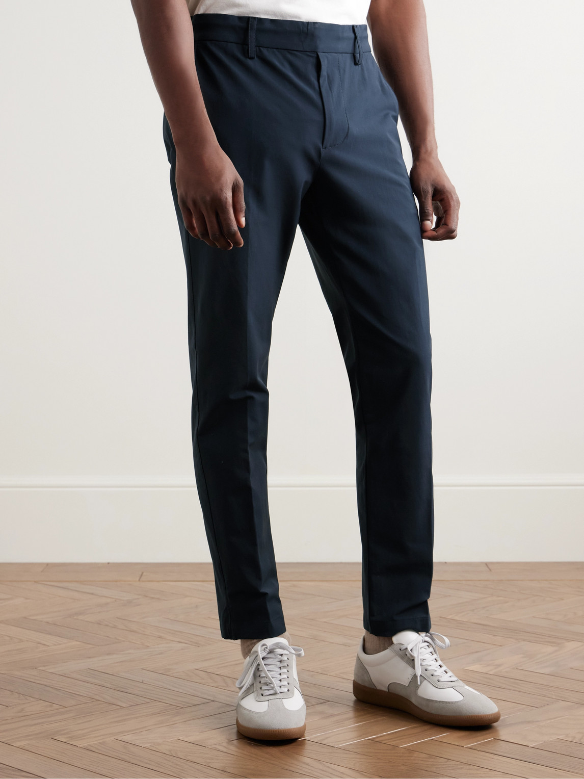Stretch Cotton-Blend Trousers Slim-Fit