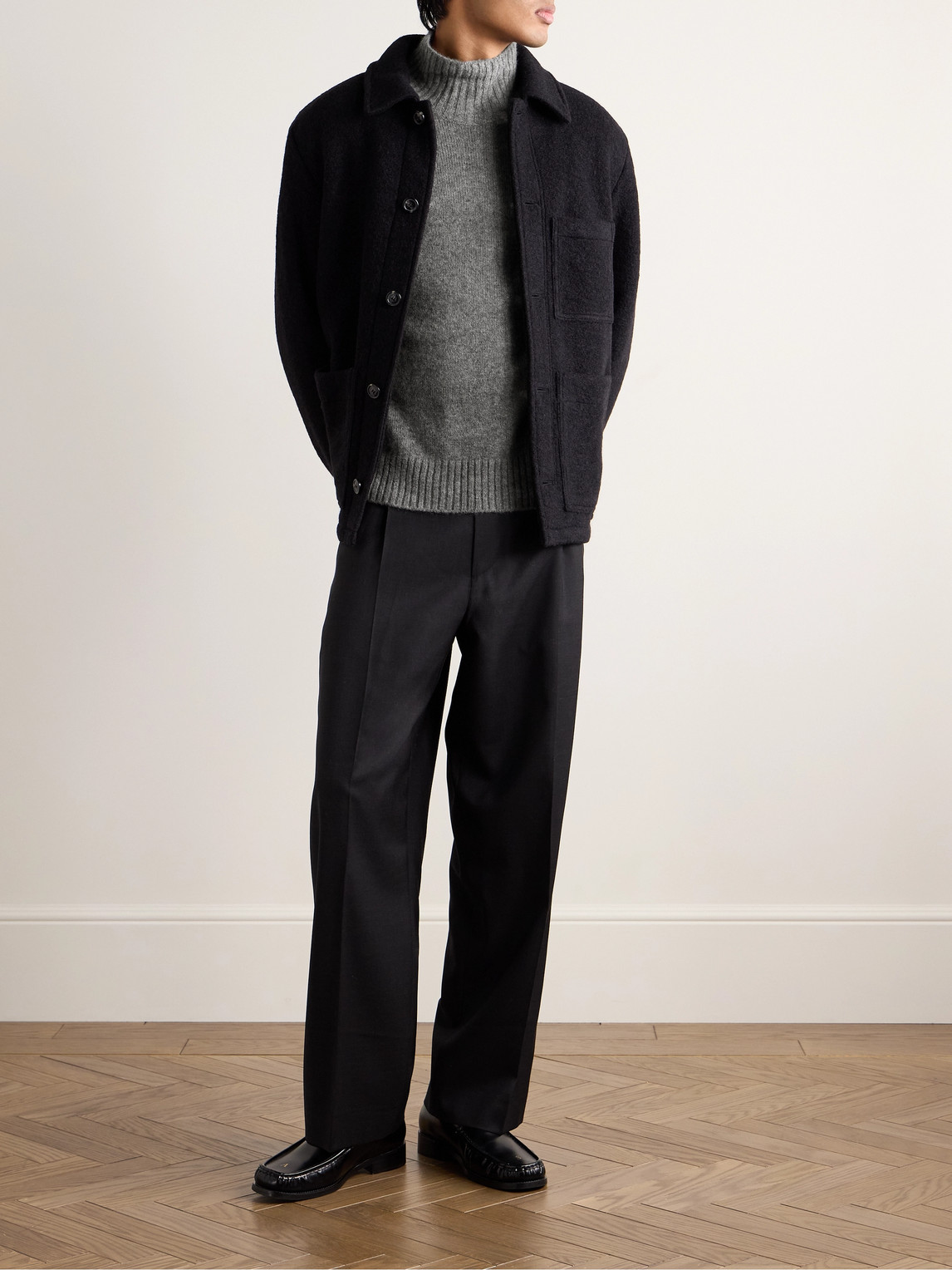 JAMES PERSE CASHMERE ROLLNECK SWEATER 