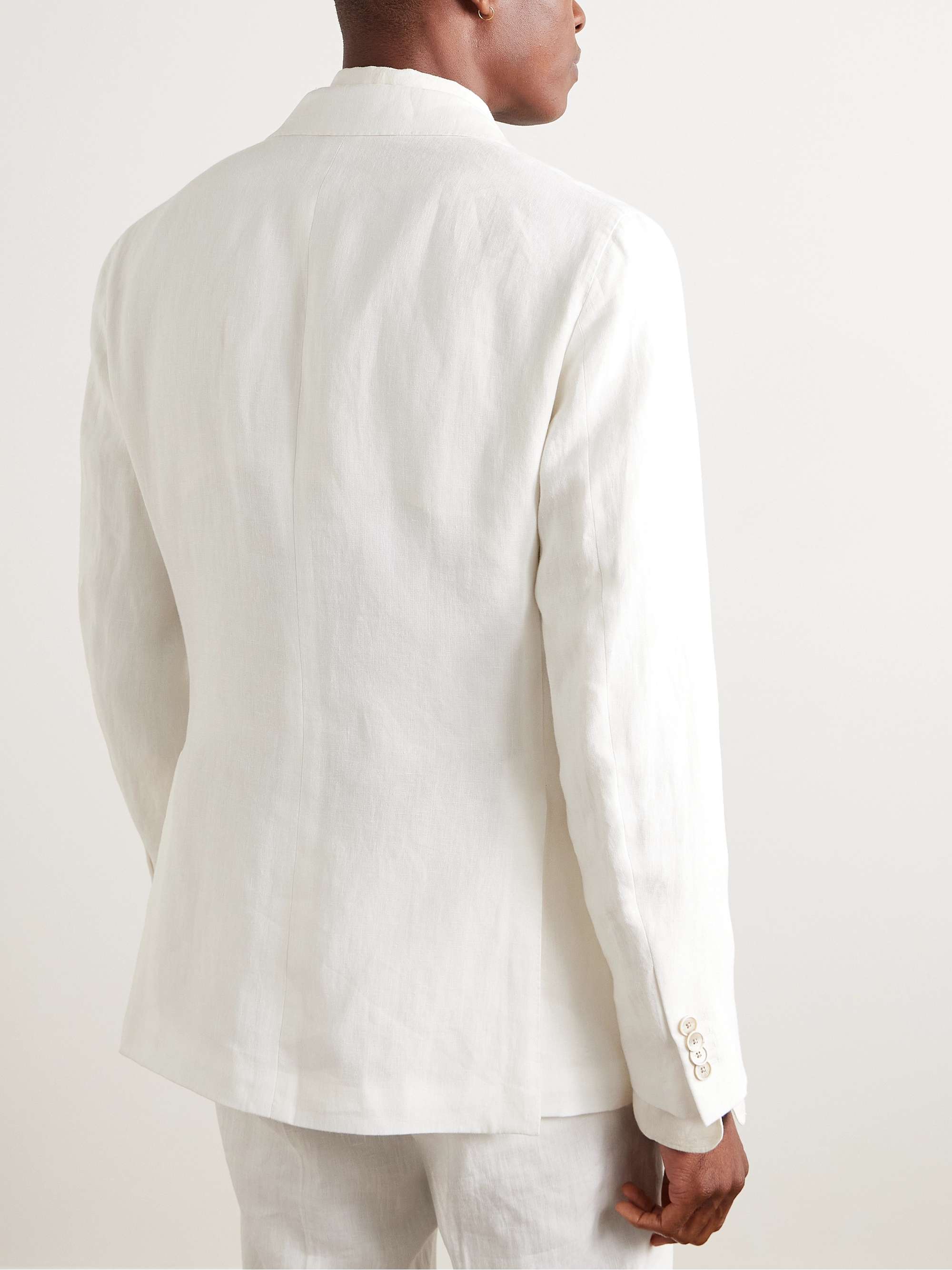 CARUSO Double-Breasted Linen Suit Jacket for Men | MR PORTER