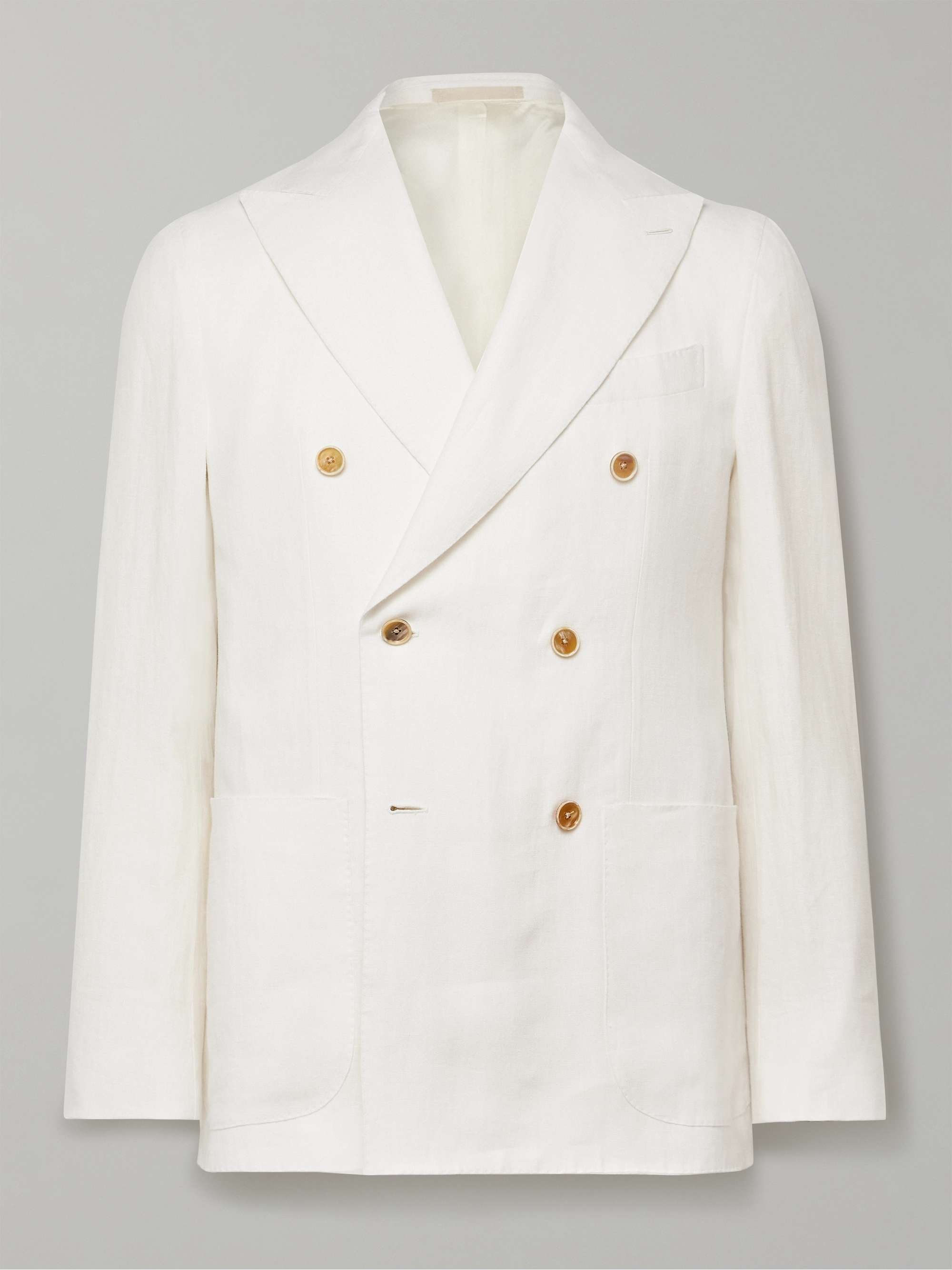 最新入荷 for Jacket Suit Linen Double-Breasted CARUSO Men PORTER MR | ジャケット・アウター
