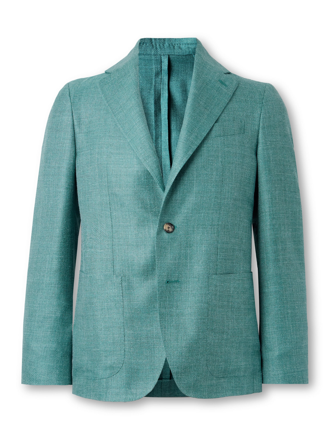 Wool, Silk and Linen-Blend Blazer