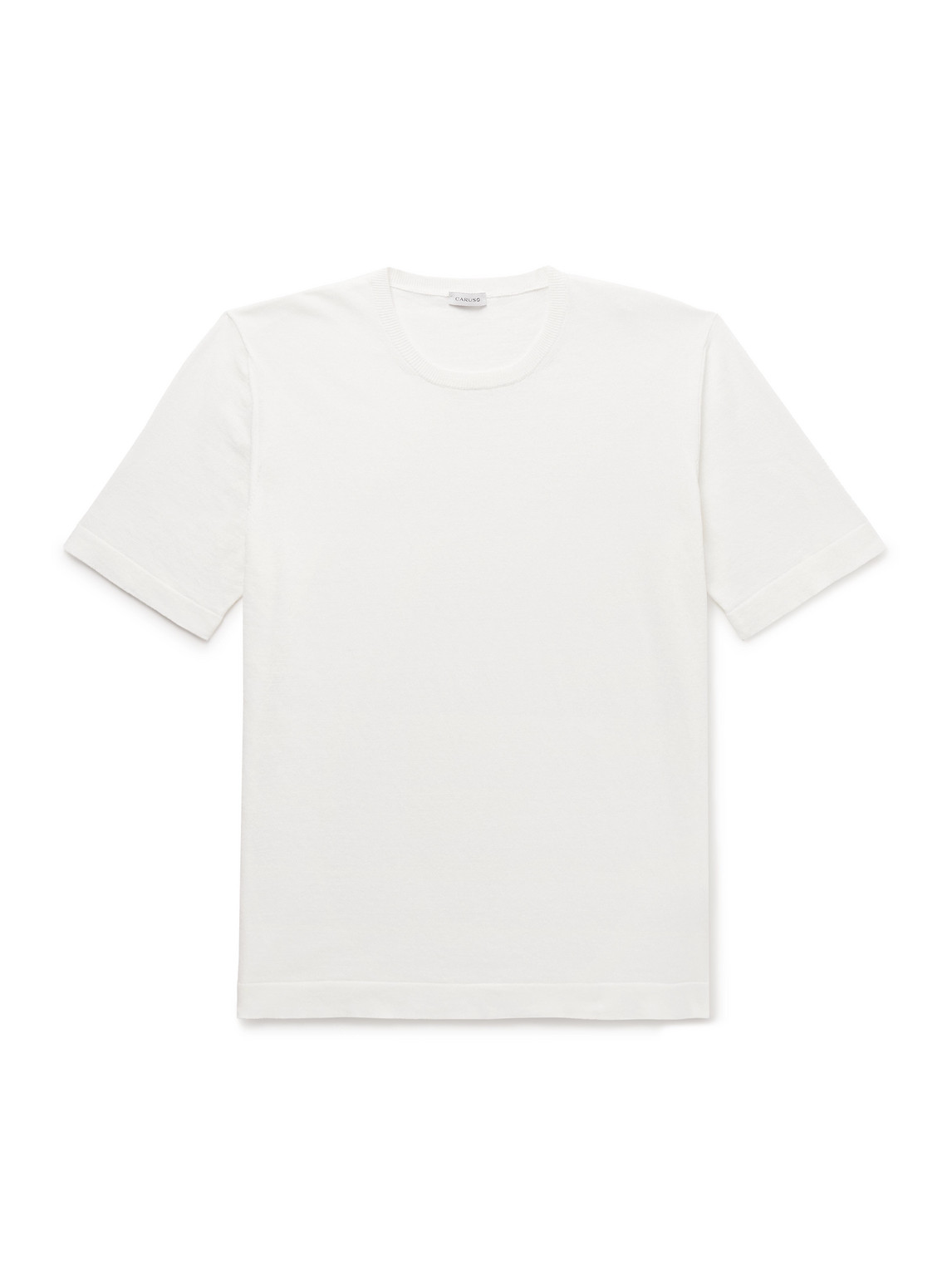 Caruso Slim-fit Cotton T-shirt In White