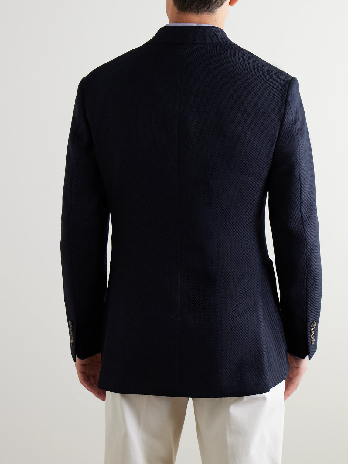 RICHARD JAMES HONEYCOMB-KNIT VIRGIN WOOL-BLEND BLAZER