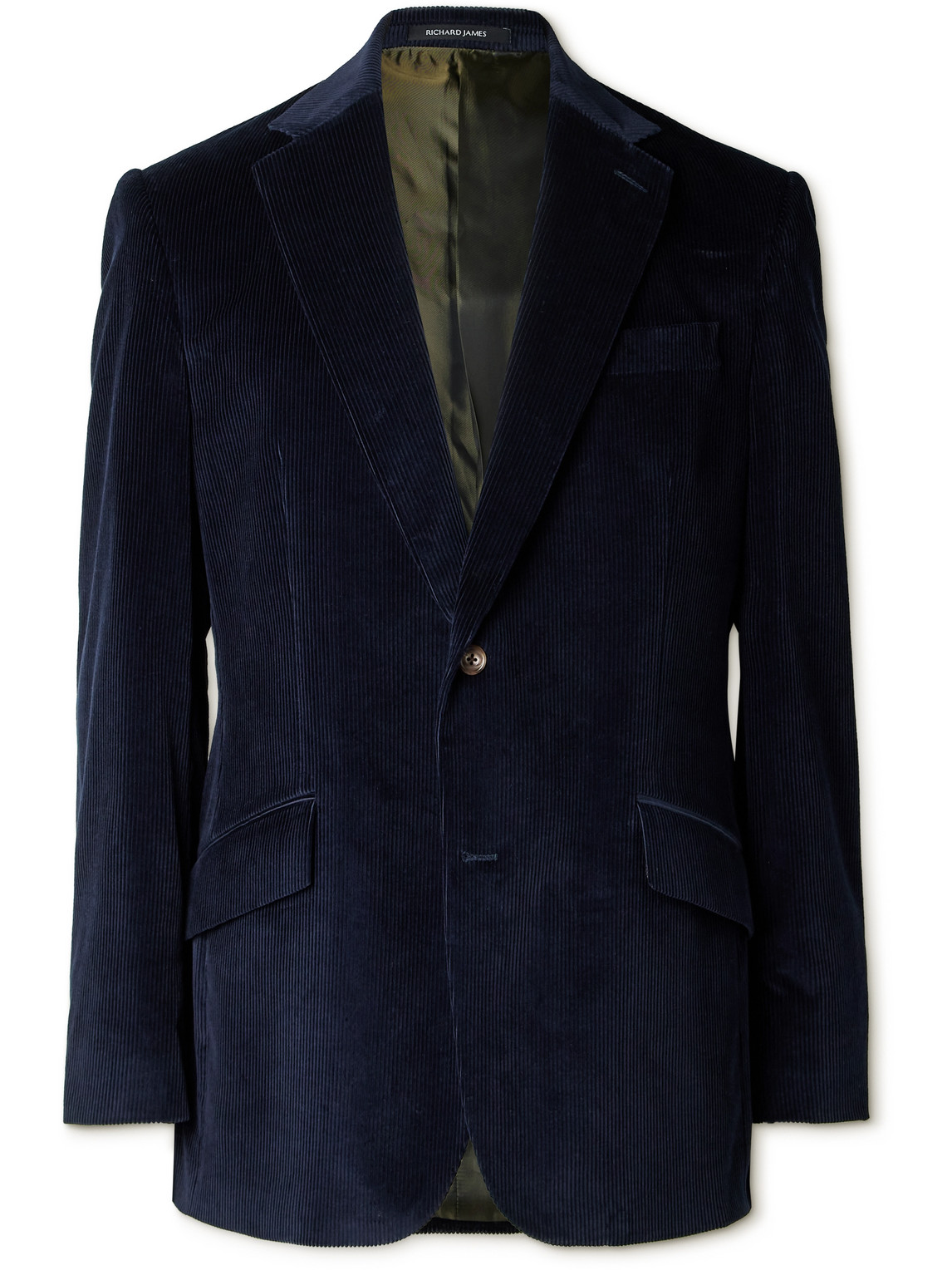 Richard James Chapman Cotton-corduroy Suit Jacket In Blue
