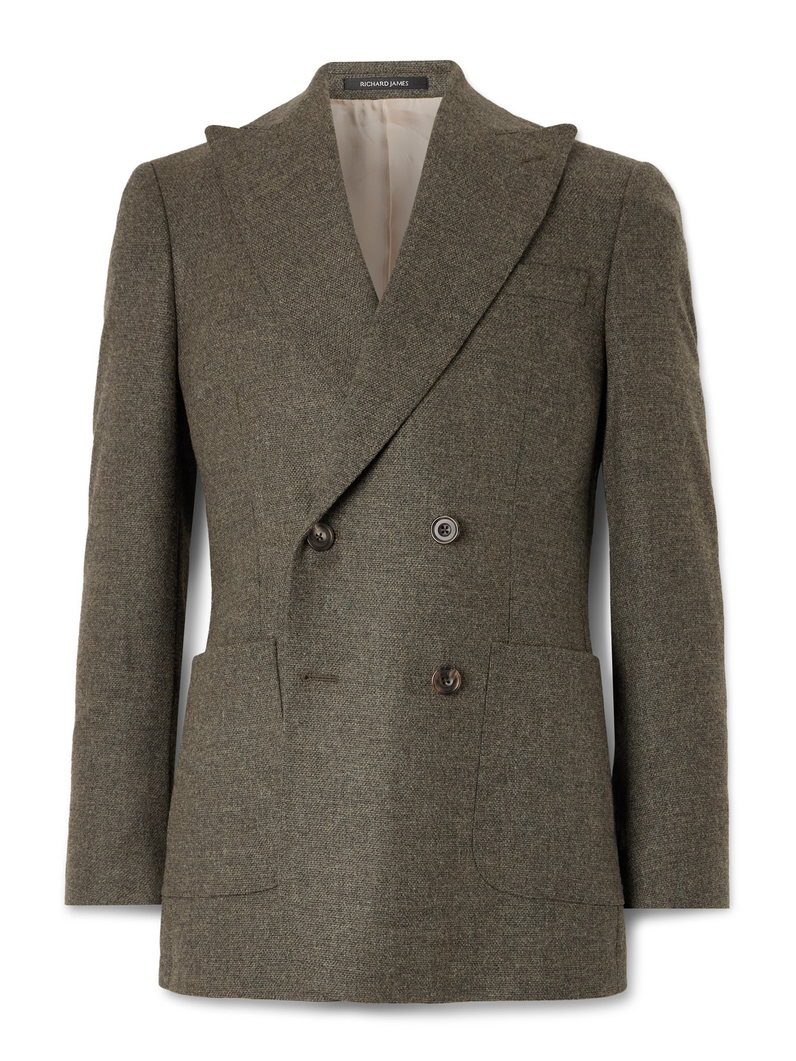 Richard James Wool And Cashmere-blend Suit Jacket In Brown