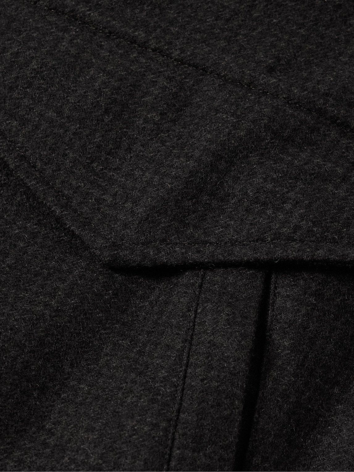 RICHARD JAMES SHEARLING-TRIMMED PUPPYTOOTH VIRGIN WOOL-FLANNEL BLOUSON JACKET 