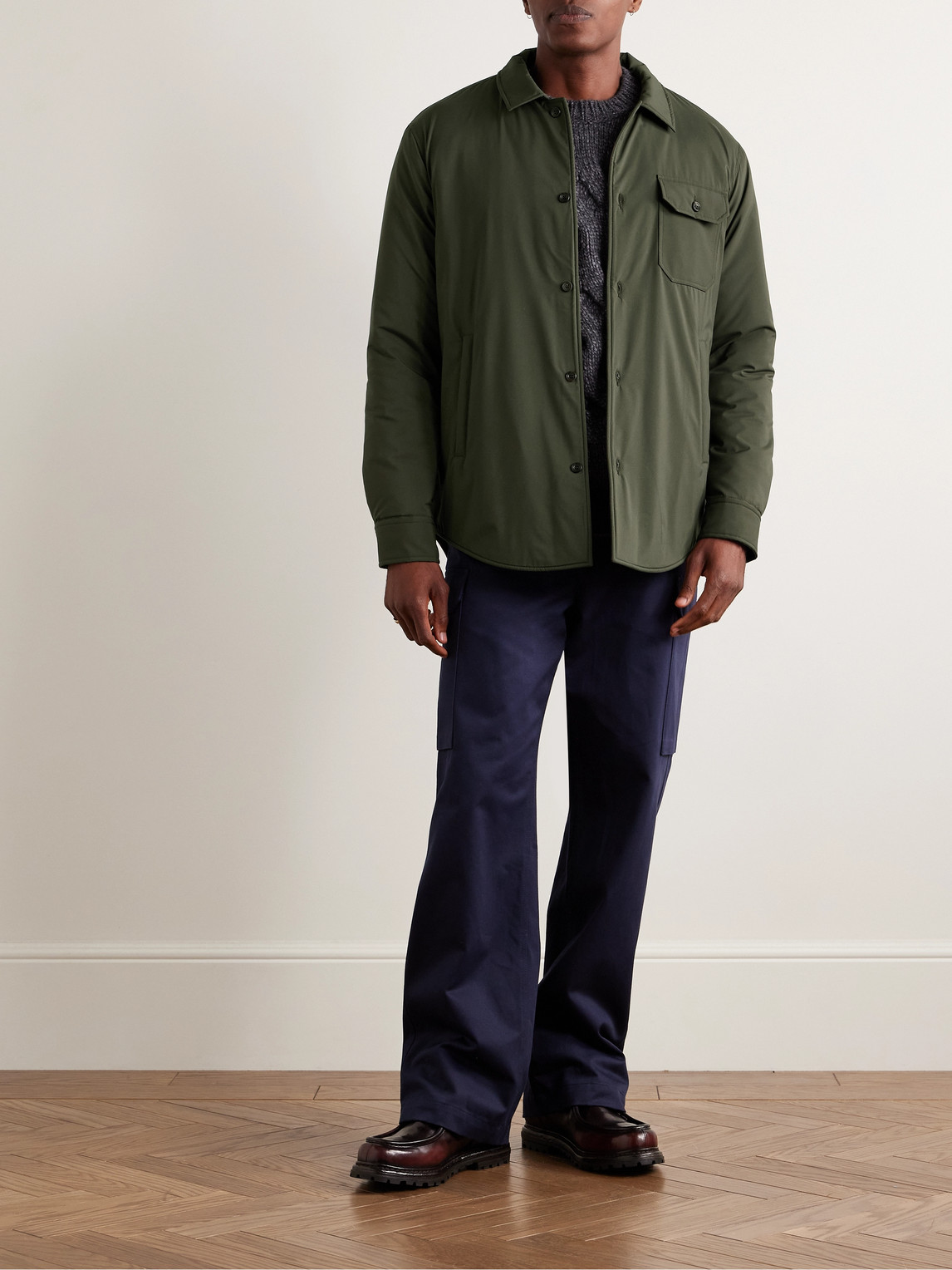 RICHARD JAMES PADDED TECH-SHELL OVERSHIRT