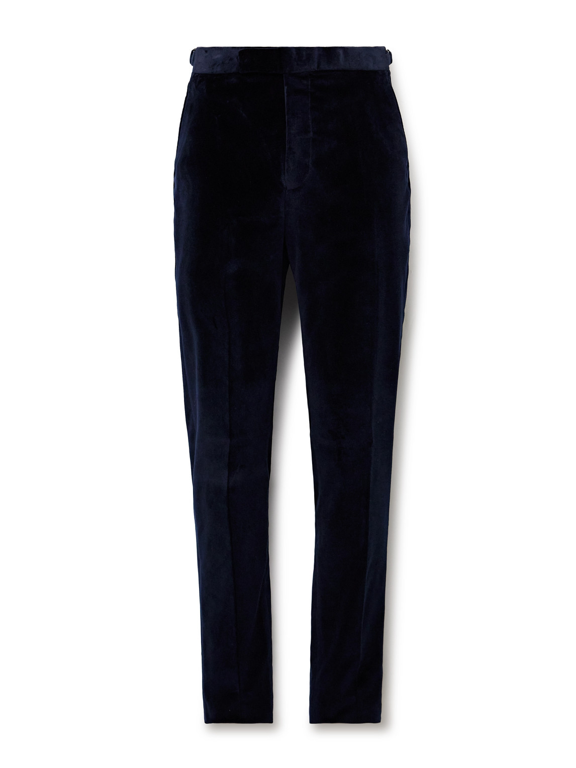 Richard James Chapman Straight-leg Cotton-velour Trousers In Blue