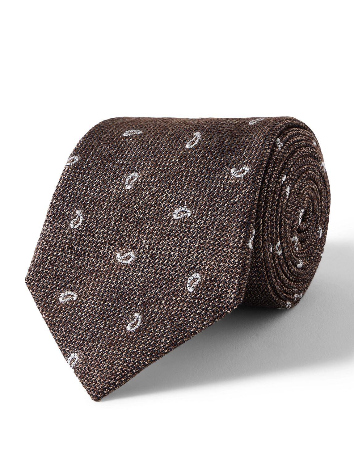 Richard James 8cm Paisley-jacquard Silk Tie In Brown