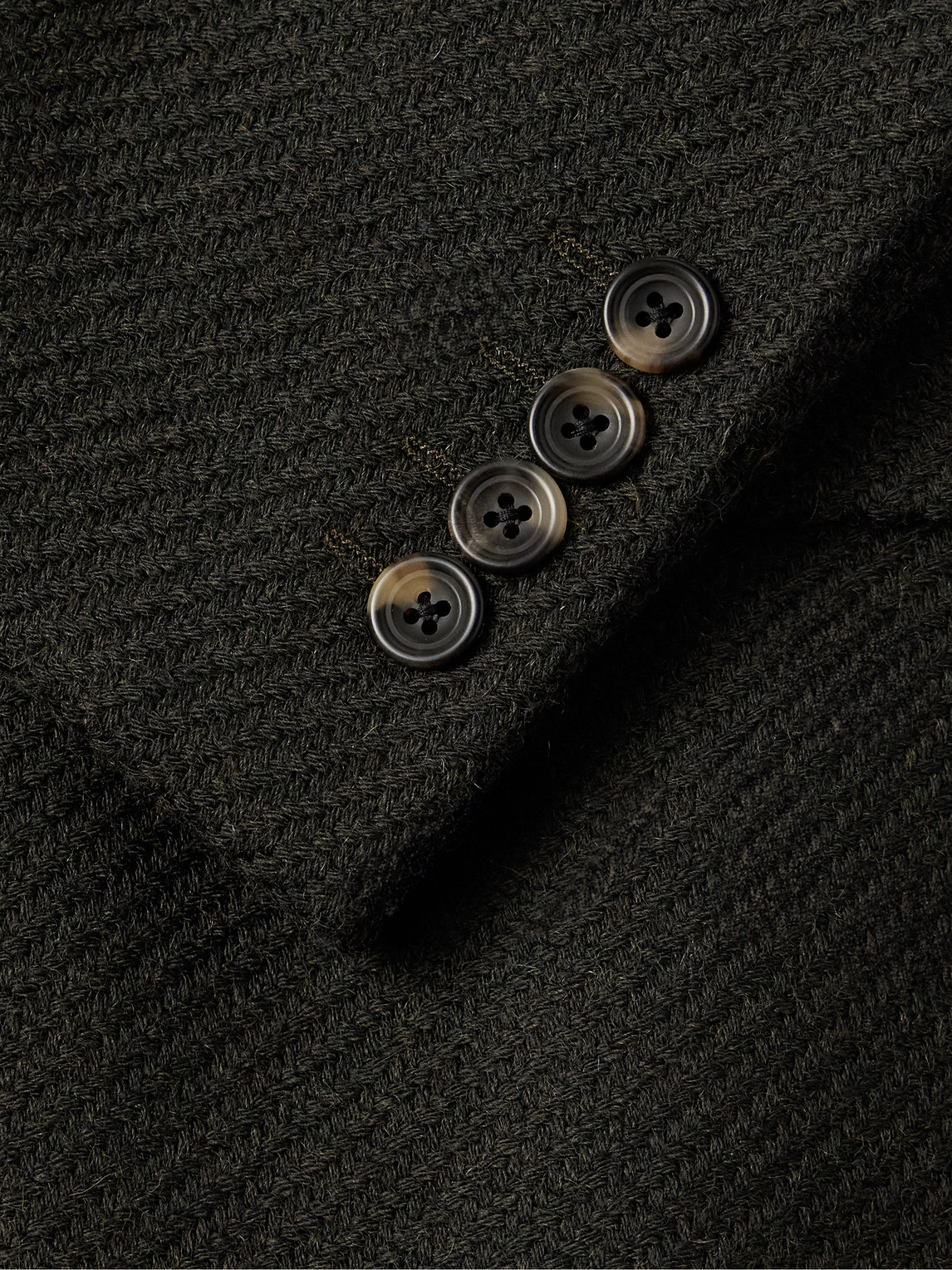 RICHARD JAMES SLIM-FIT DOUBLE-BREASTED WOOL-HOPSACK COAT