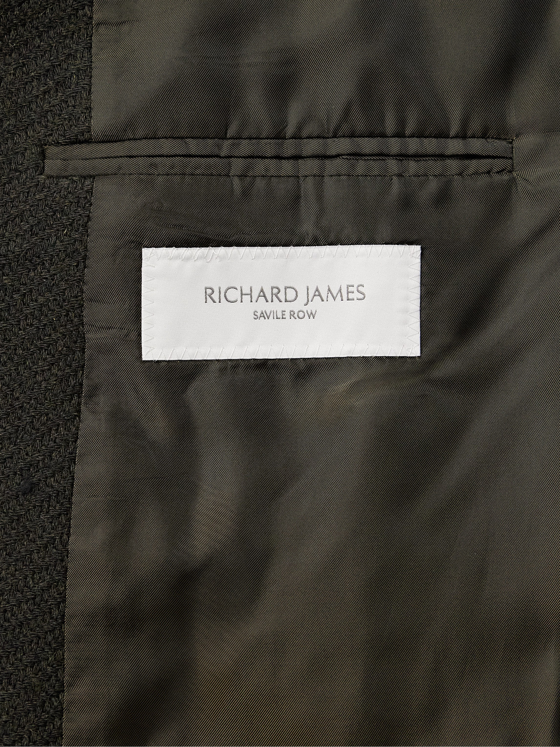 RICHARD JAMES SLIM-FIT DOUBLE-BREASTED WOOL-HOPSACK COAT