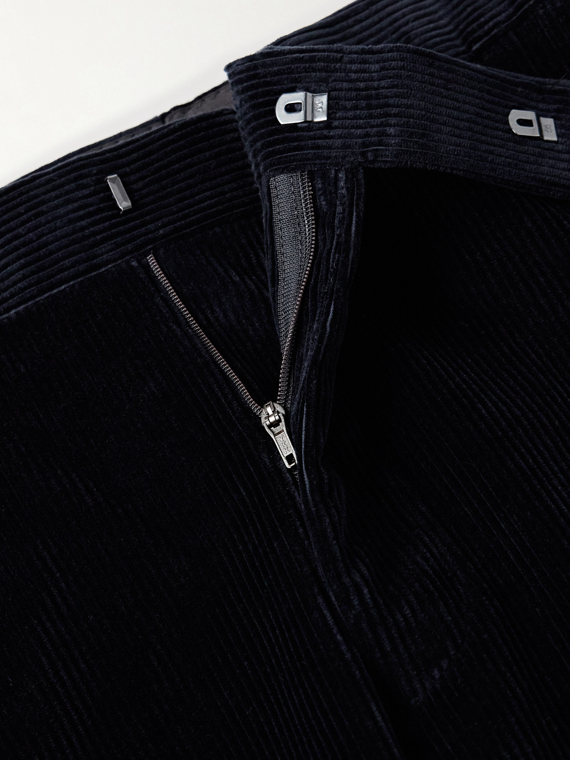 Shop Richard James Chapman Slim-fit Straight-leg Cotton-corduroy Suit Trousers In Blue