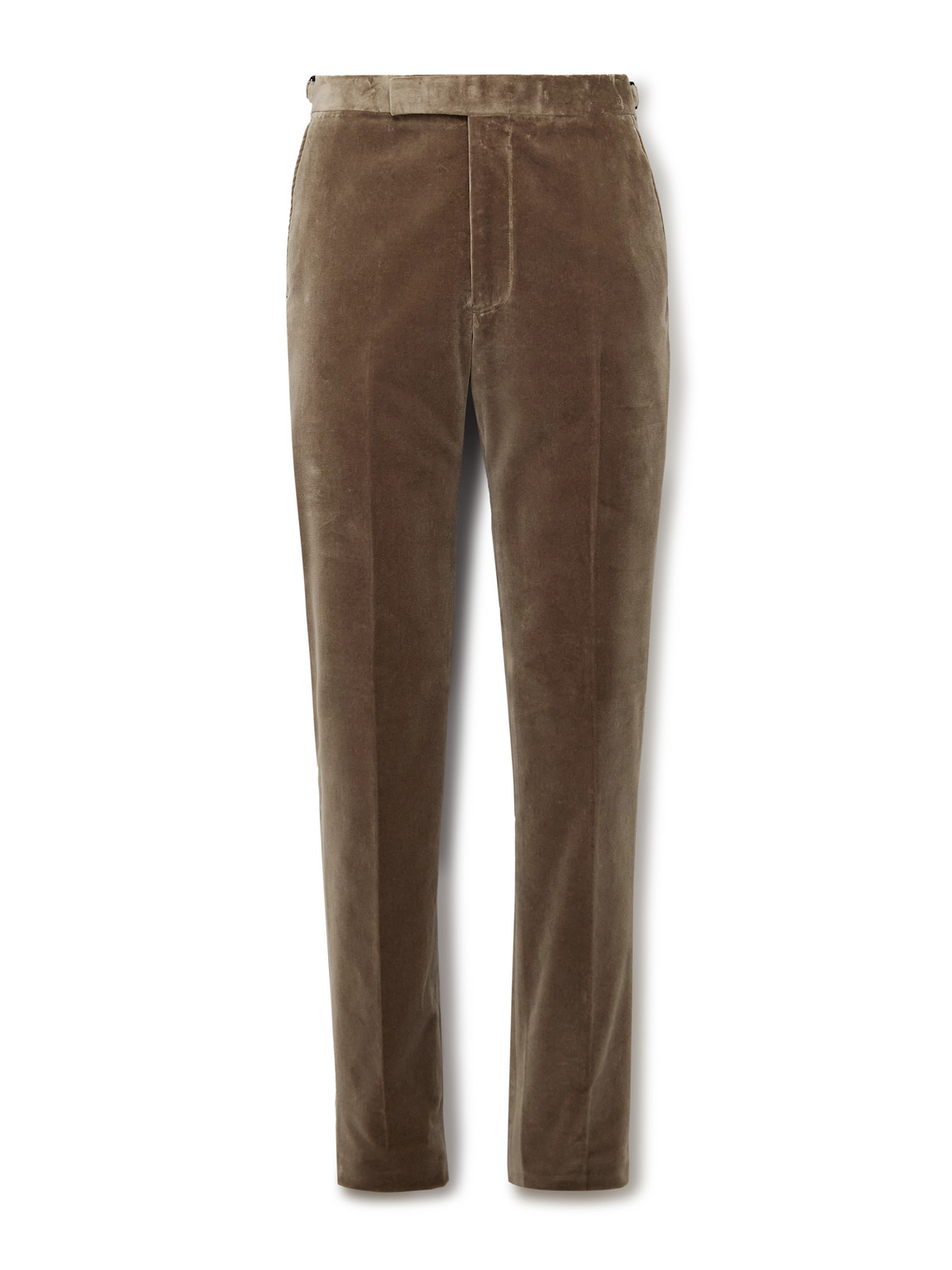 Richard James Chapman Straight-leg Cotton-velour Trousers In Brown