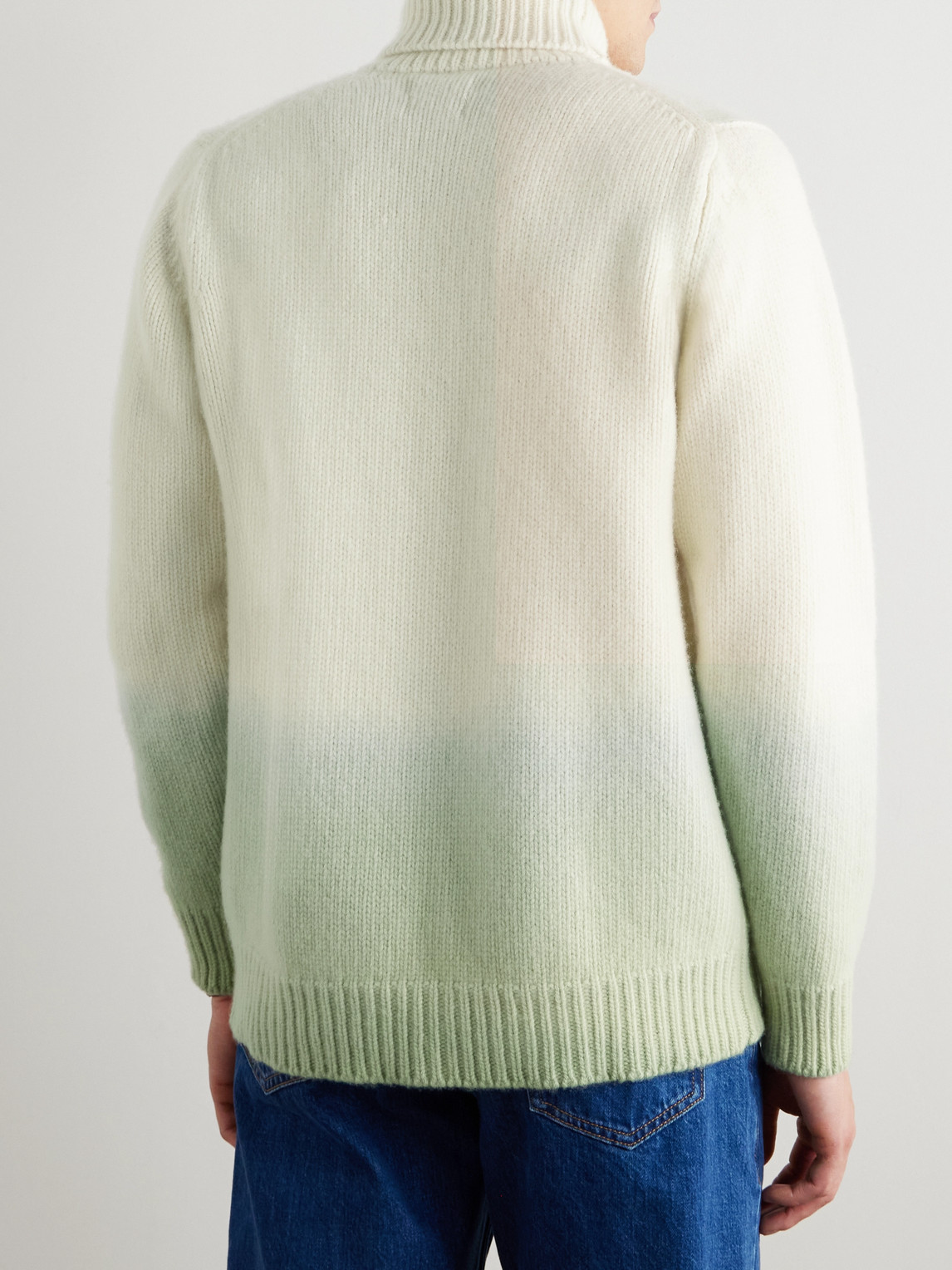 RICHARD JAMES DIP-DYED WOOL ROLLNECK SWEATER 