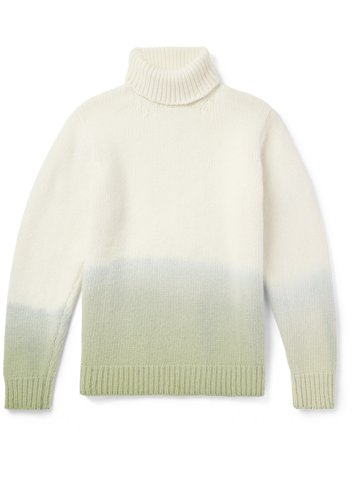 Richard James Dip-dyed Wool Rollneck Sweater In Green