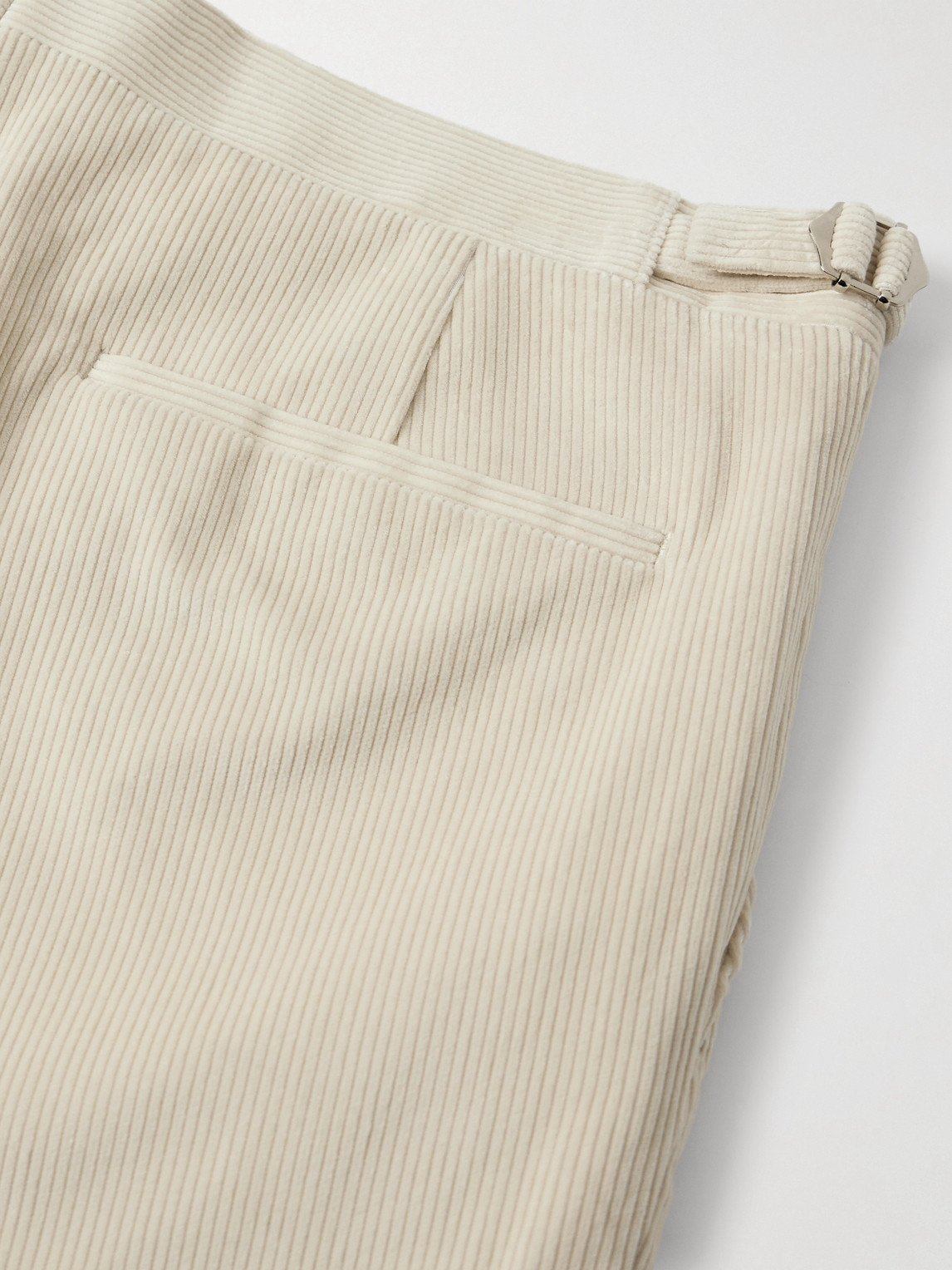 Shop Richard James Chapman Slim-fit Straight-leg Cotton-corduroy Suit Trousers In Neutrals
