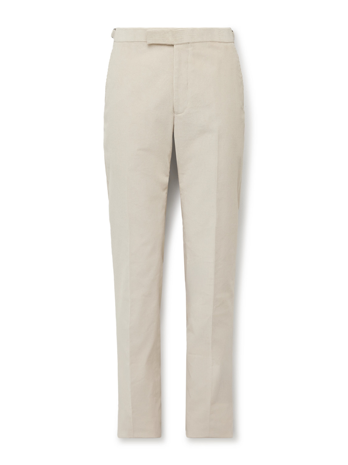 Richard James Chapman Slim-fit Straight-leg Cotton-corduroy Suit Trousers In Neutrals