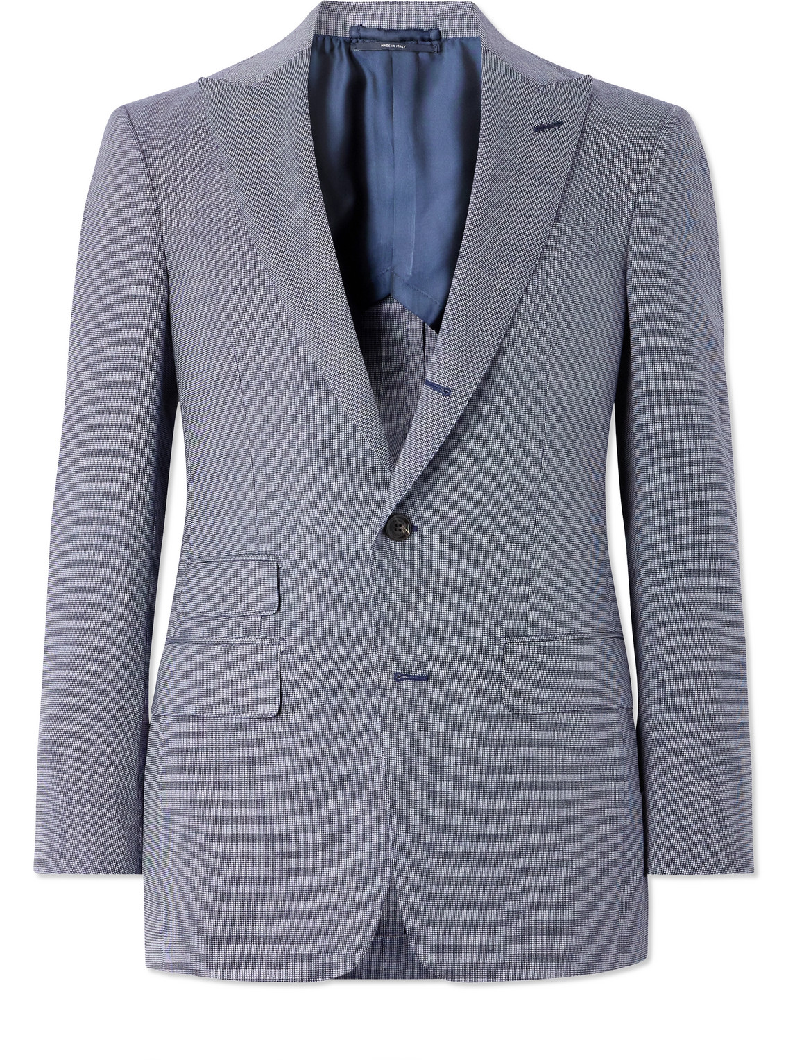 Dunhill Bourdon Nailhead Wool Suit Jacket In Blue