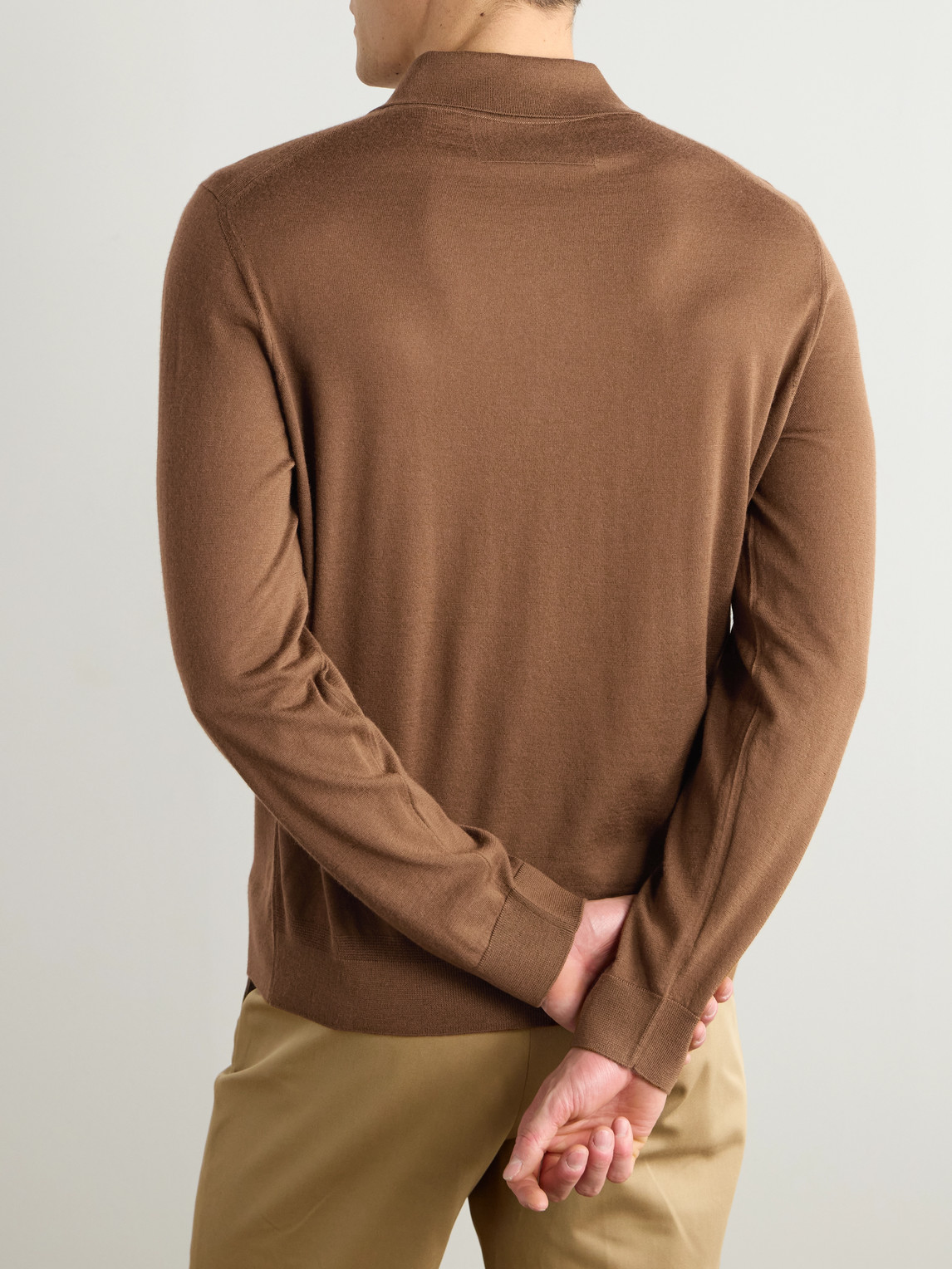DUNHILL SLIM-FIT CASHMERE POLO SHIRT 