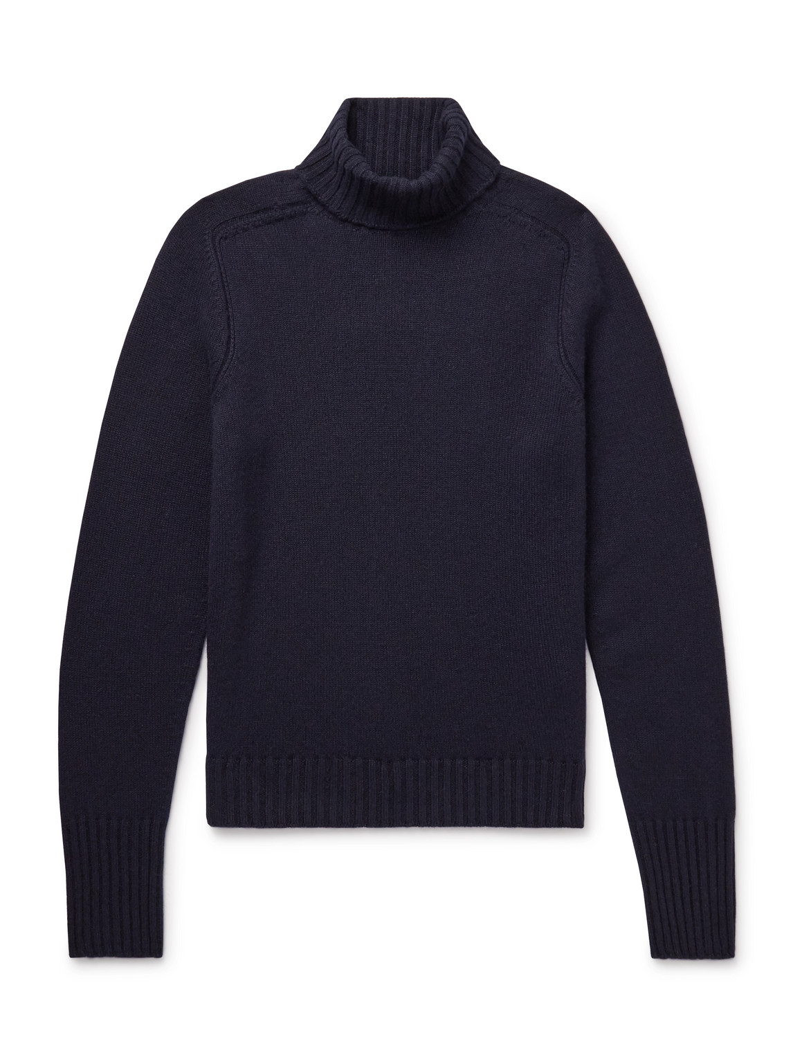 Dunhill Slim-fit Cashmere And Linen-blend Rollneck Sweater