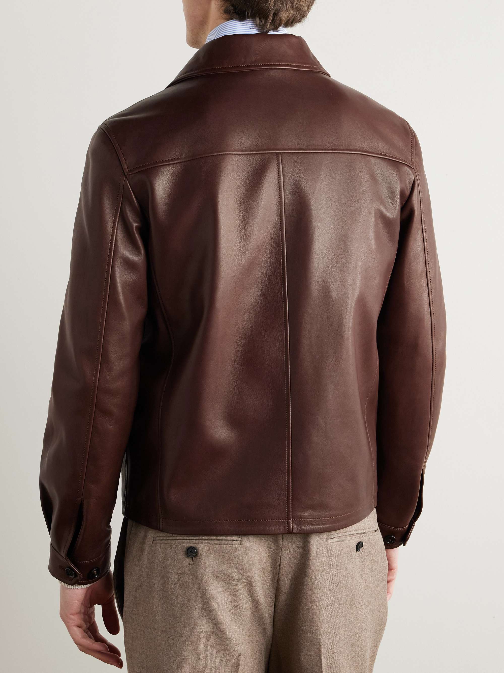 Dunhill Black Performance Leather Jacket Dunhill