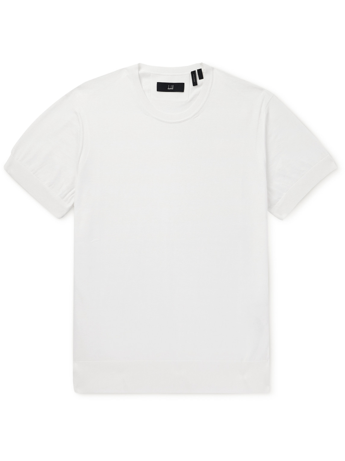 Dunhill Slim-fit Sea Island Cotton T-shirt In White
