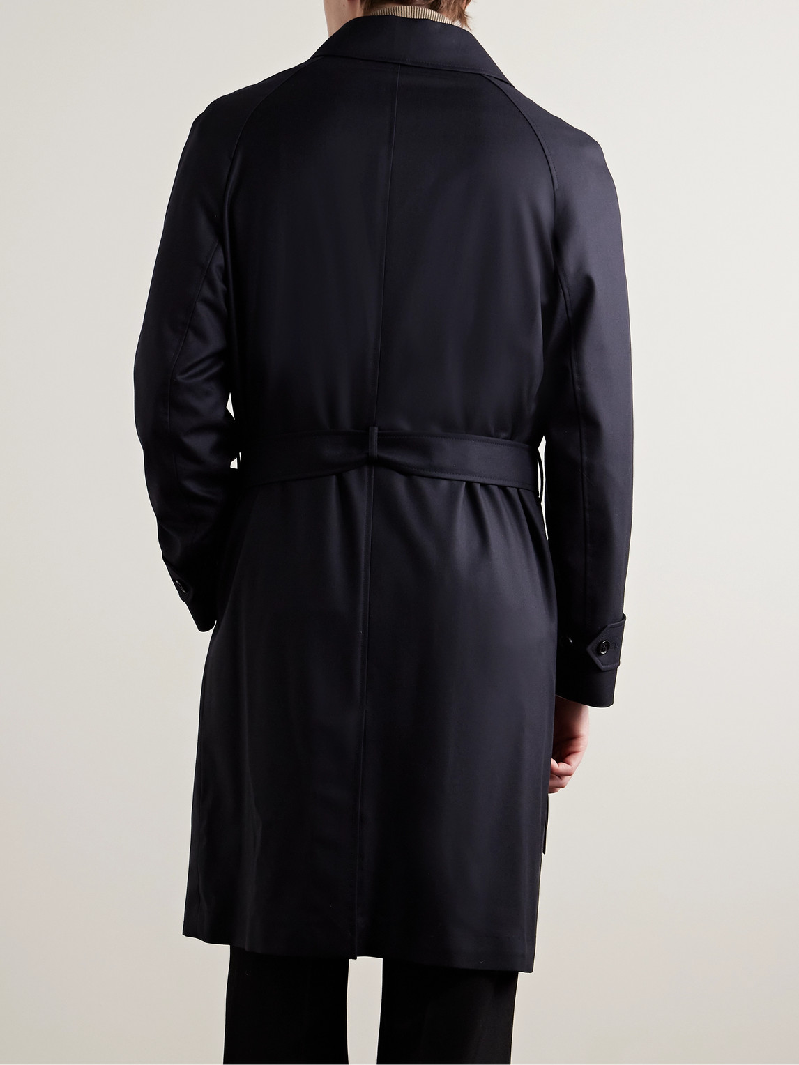 DUNHILL BELTED SUPER 180S WOOL COAT