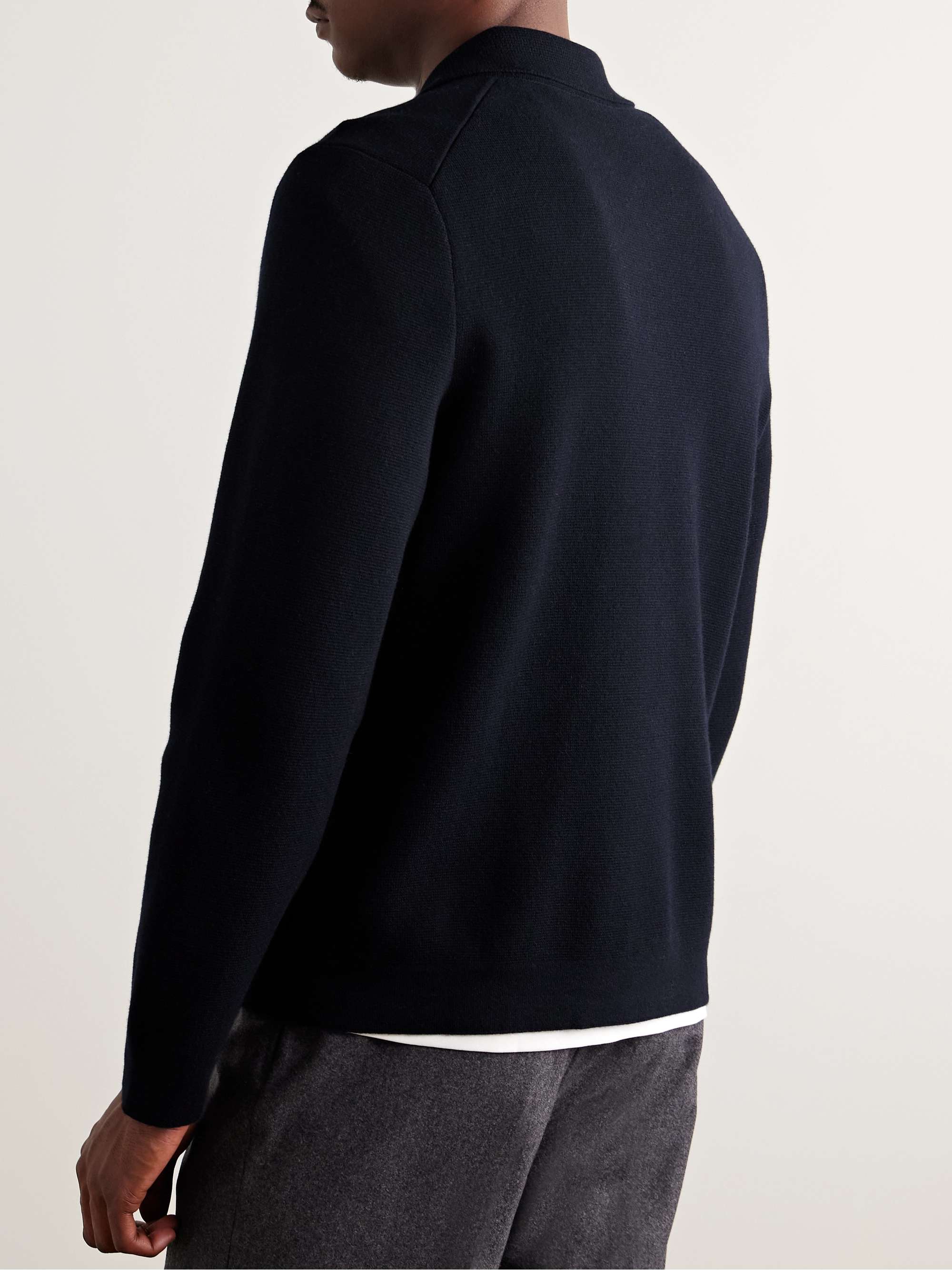 DUNHILL コットン&カシミヤ混 ジップアップカーディガン DUNHILL コットン&カシミヤ混 ジップアップカーディガン