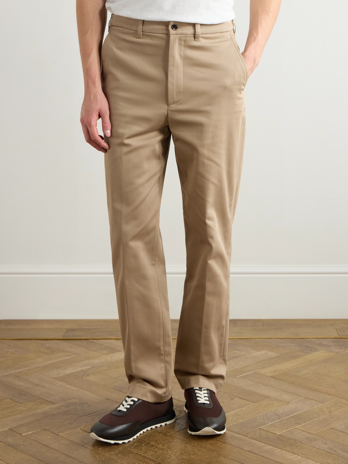DUNHILL STRAIGHT-LEG COTTON-BLEND TWILL CHINOS