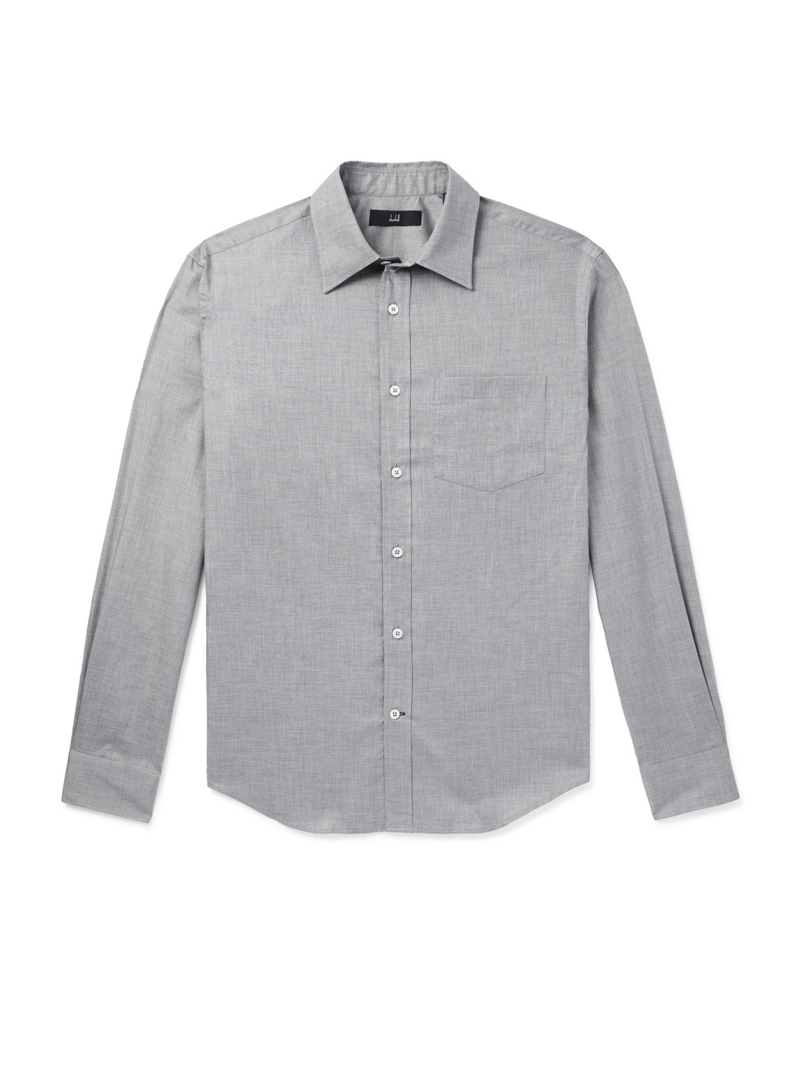 Dunhill Cotton Oxford Shirt In Gray
