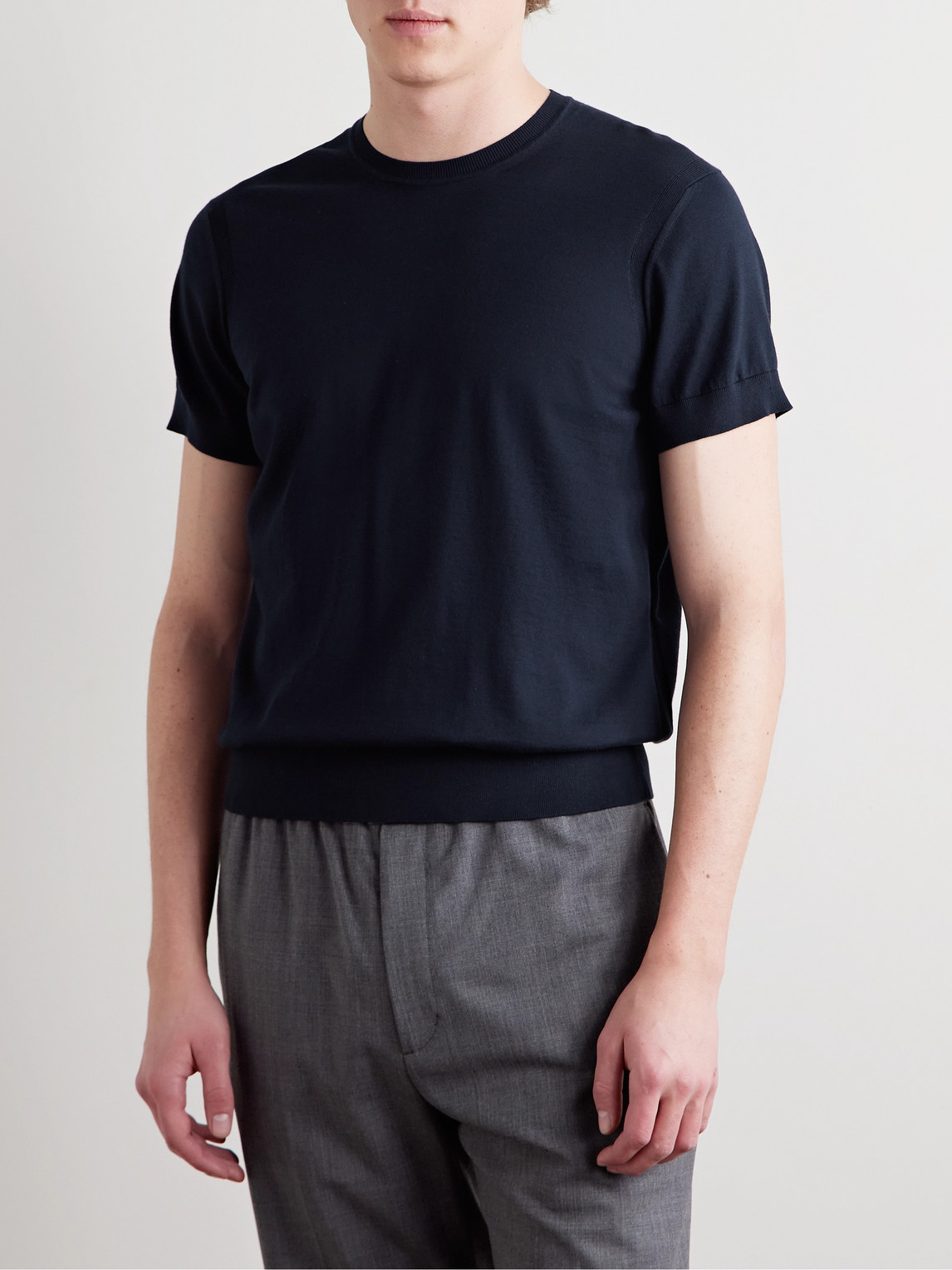 DUNHILL SLIM-FIT SEA ISLAND COTTON T-SHIRT 