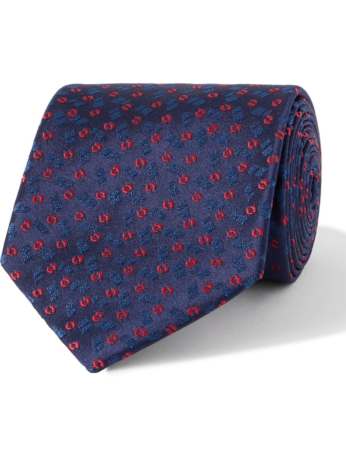 Charvet 8.5cm Silk-jacquard Tie In Blue