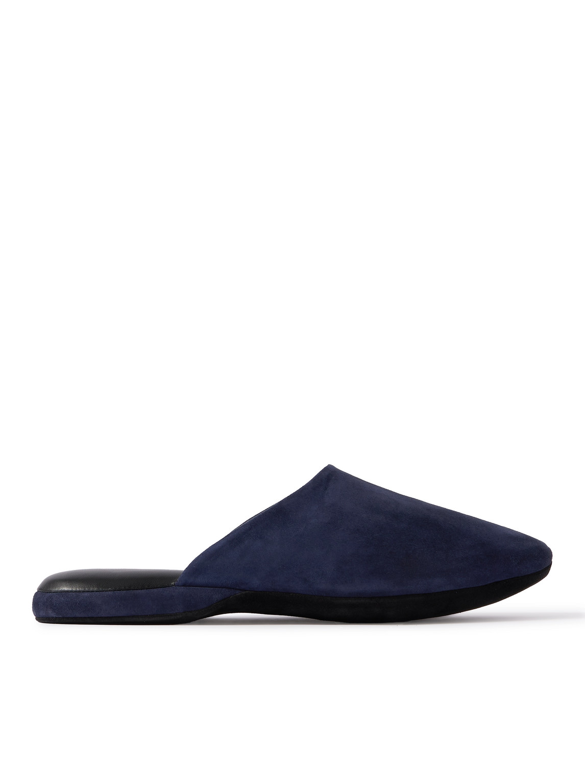 Charvet Suede Slippers In Blue