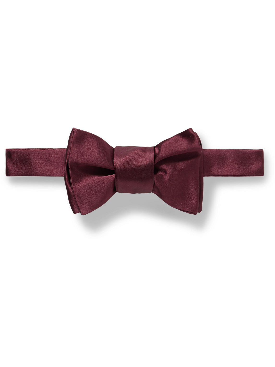 Charvet Pre-tied Silk-satin Bow Tie In Burgundy