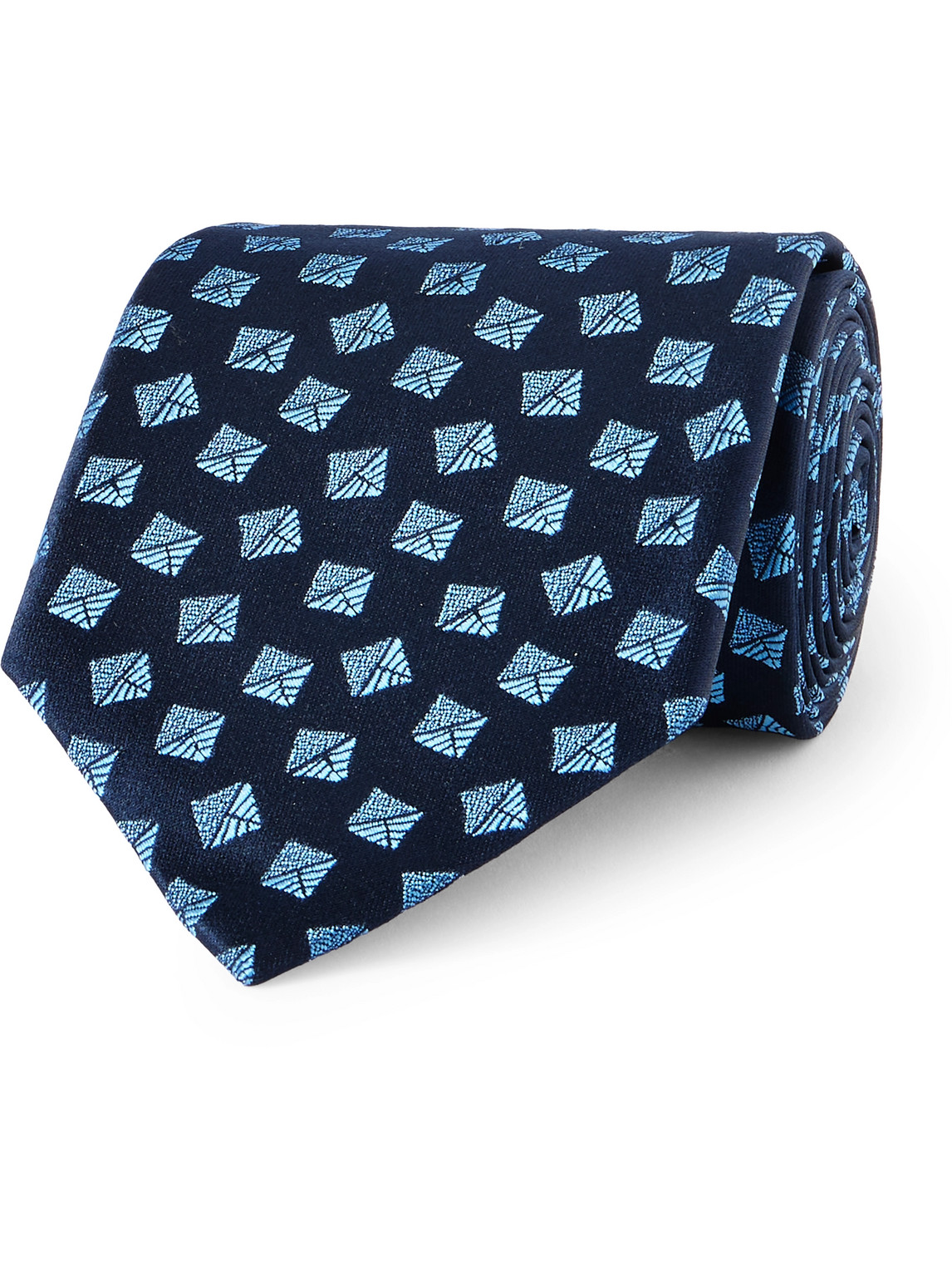 Charvet 8.5cm Silk-jacquard Tie In Blue