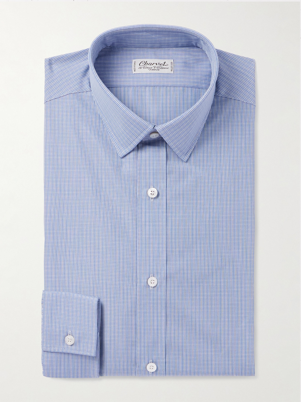 Charvet Checked Cotton-Poplin Shirt - Men