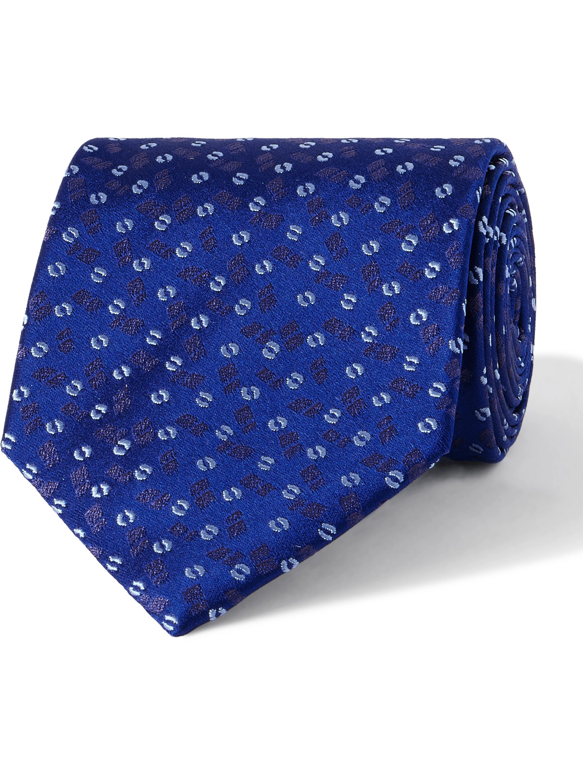 Charvet 8.5cm Silk-jacquard Tie In Blue