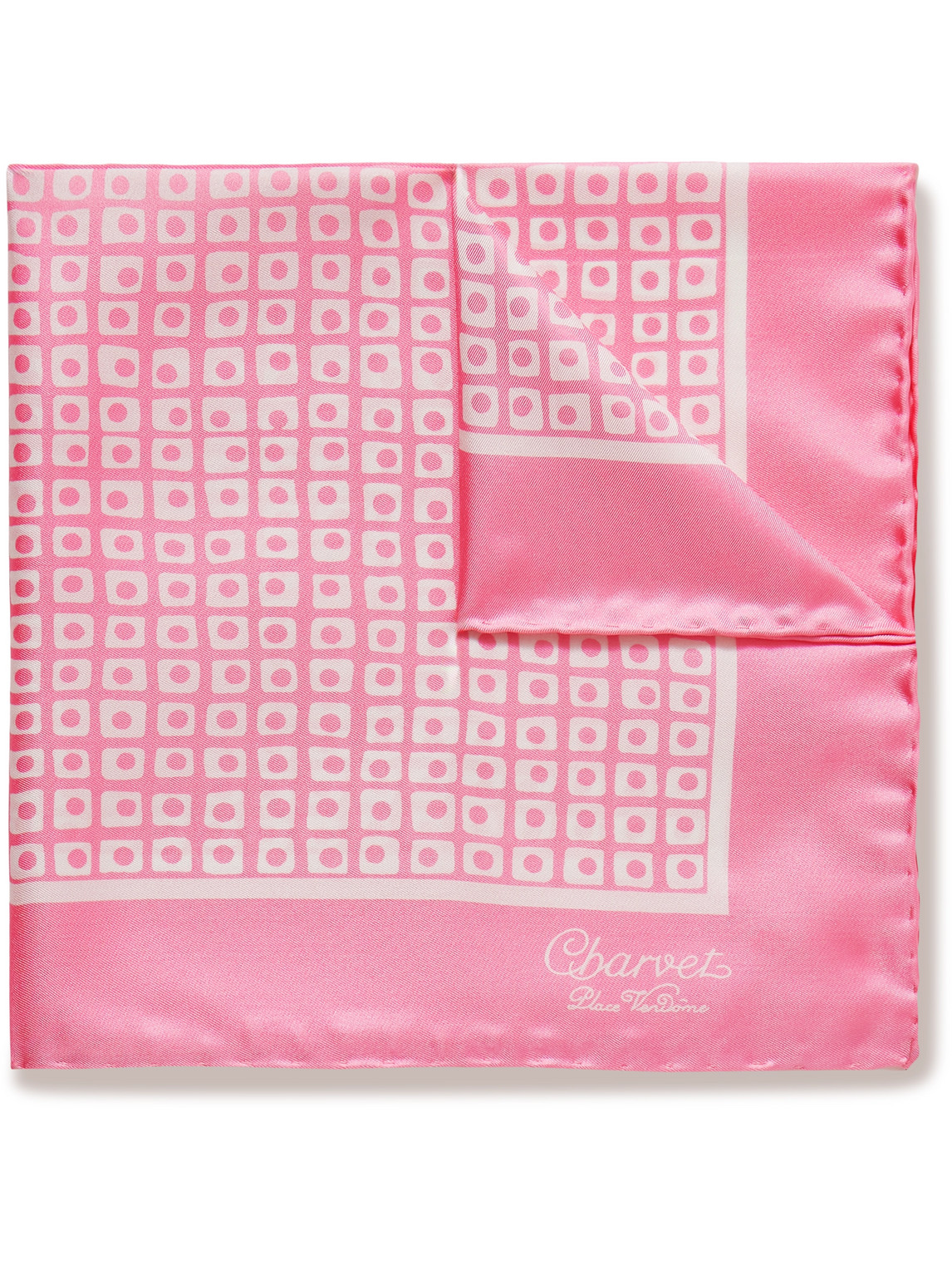 Charvet Printed Silk-twill Pocket Square In Pink