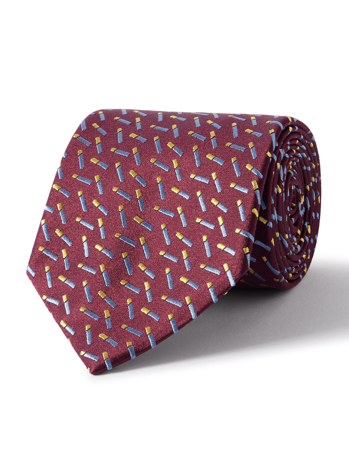 Charvet 8.5cm Silk-jacquard Tie In Grey