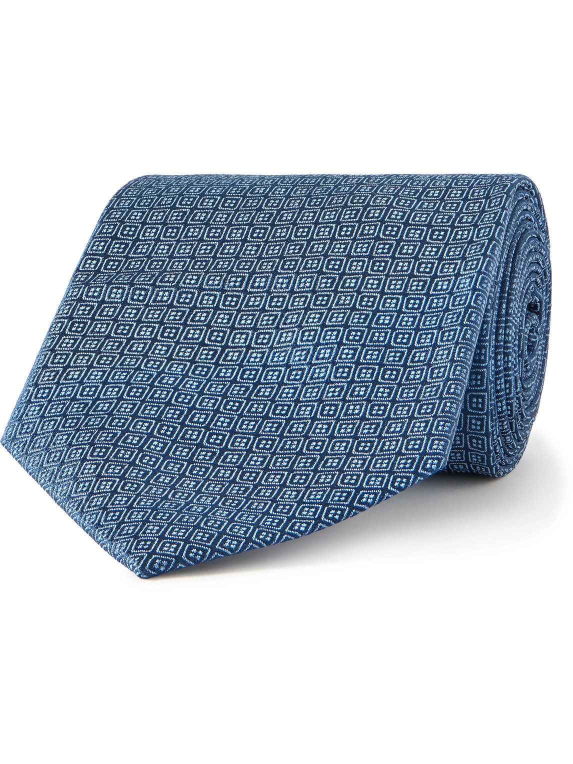 Charvet 8.5cm Silk-jacquard Tie In Blue