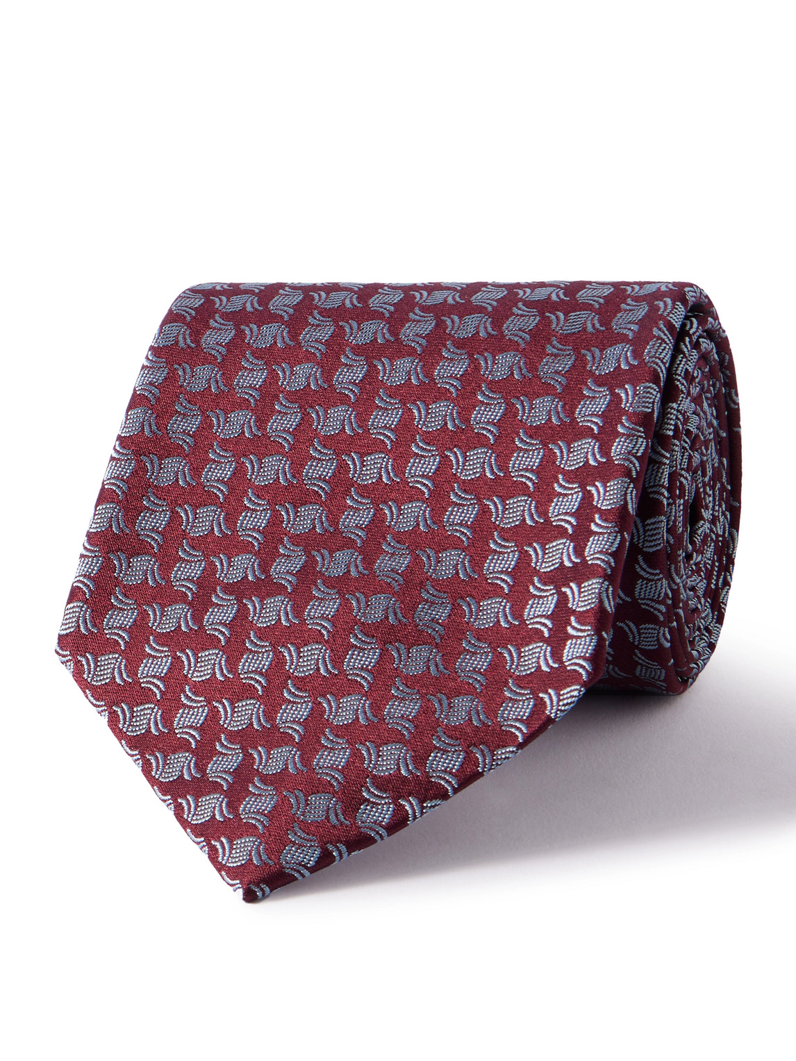 Charvet 8.5cm Silk-jacquard Tie In Grey
